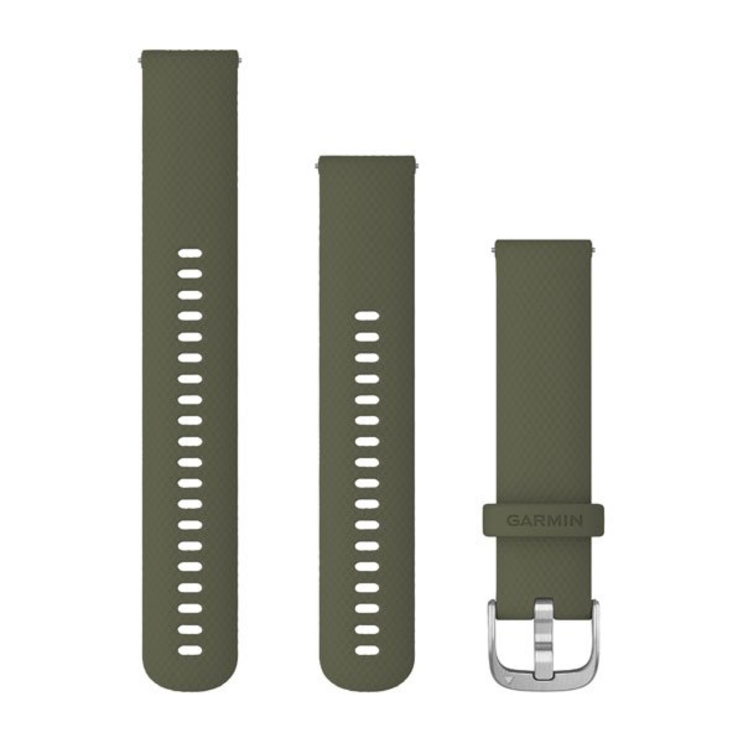 Quick Release Bands (20 Mm) - Moss With Silver Hardware