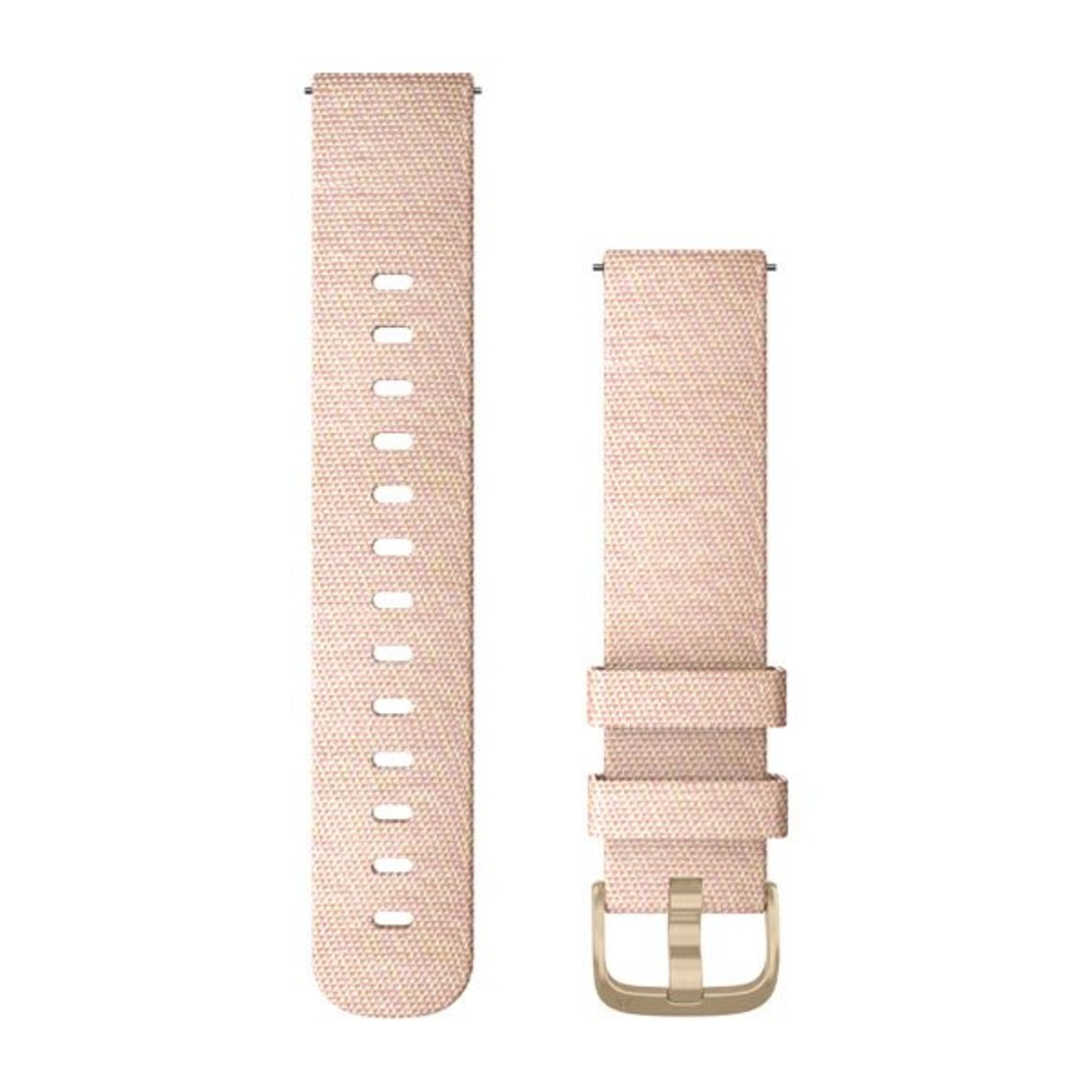 Quick Release Bands (20 Mm) - Blush Pink Woven Nylon With Light Gold Hardware