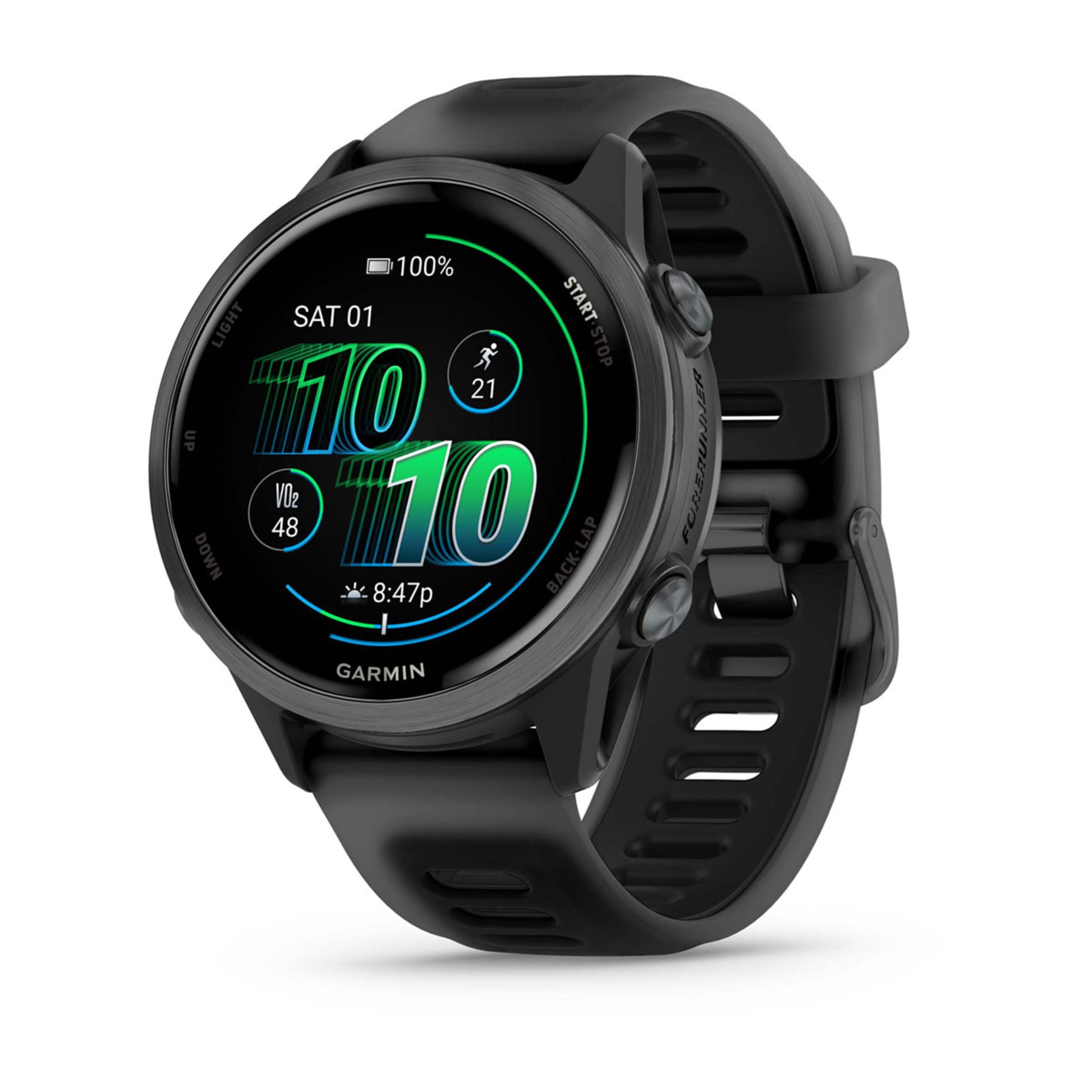 Forerunner 570 - 42Mm - Slate Gray Aluminum With Translucent Black/Black Band