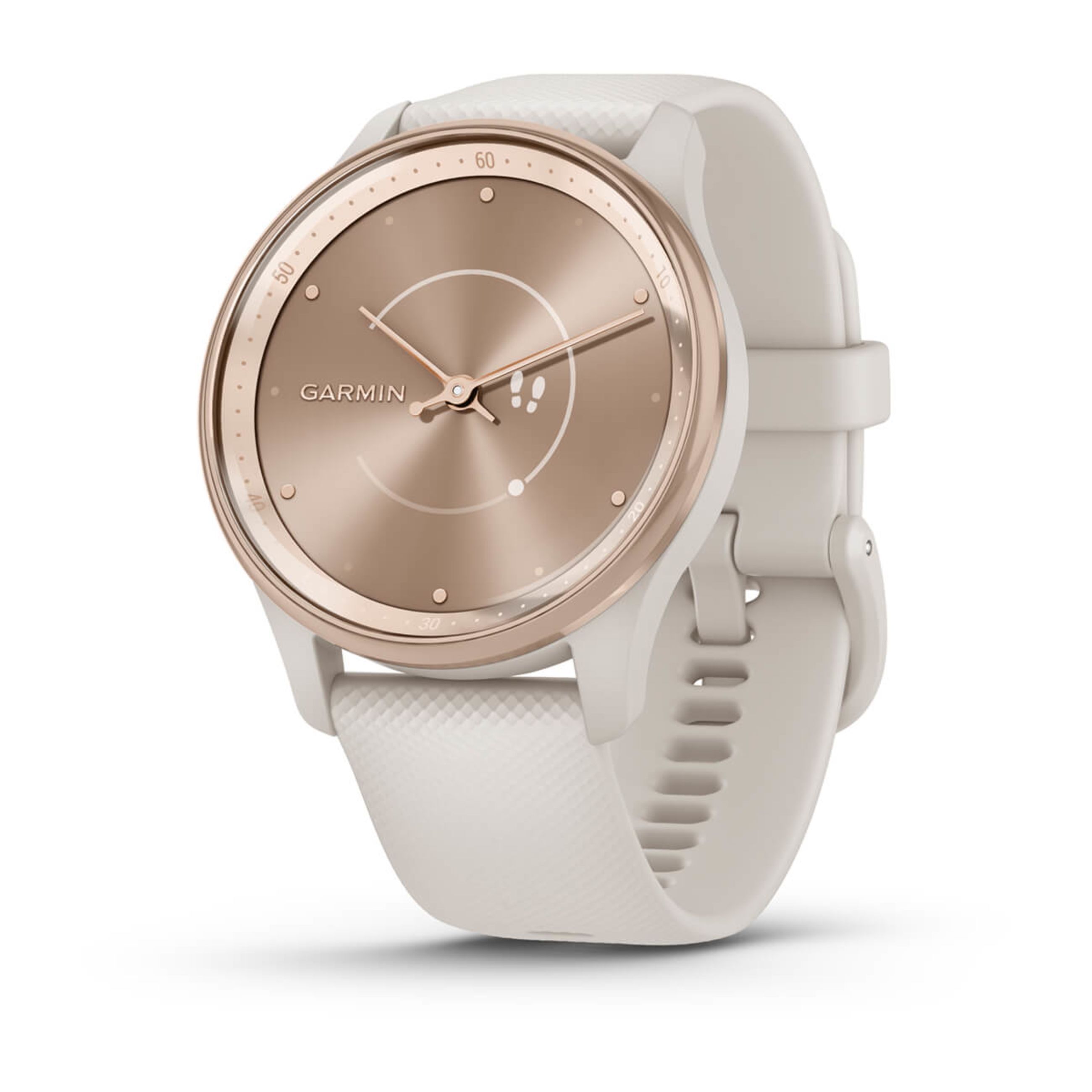 VÃVomove Trend - Peach Gold Stainless Steel Bezel With Ivory Case And Silicone Band