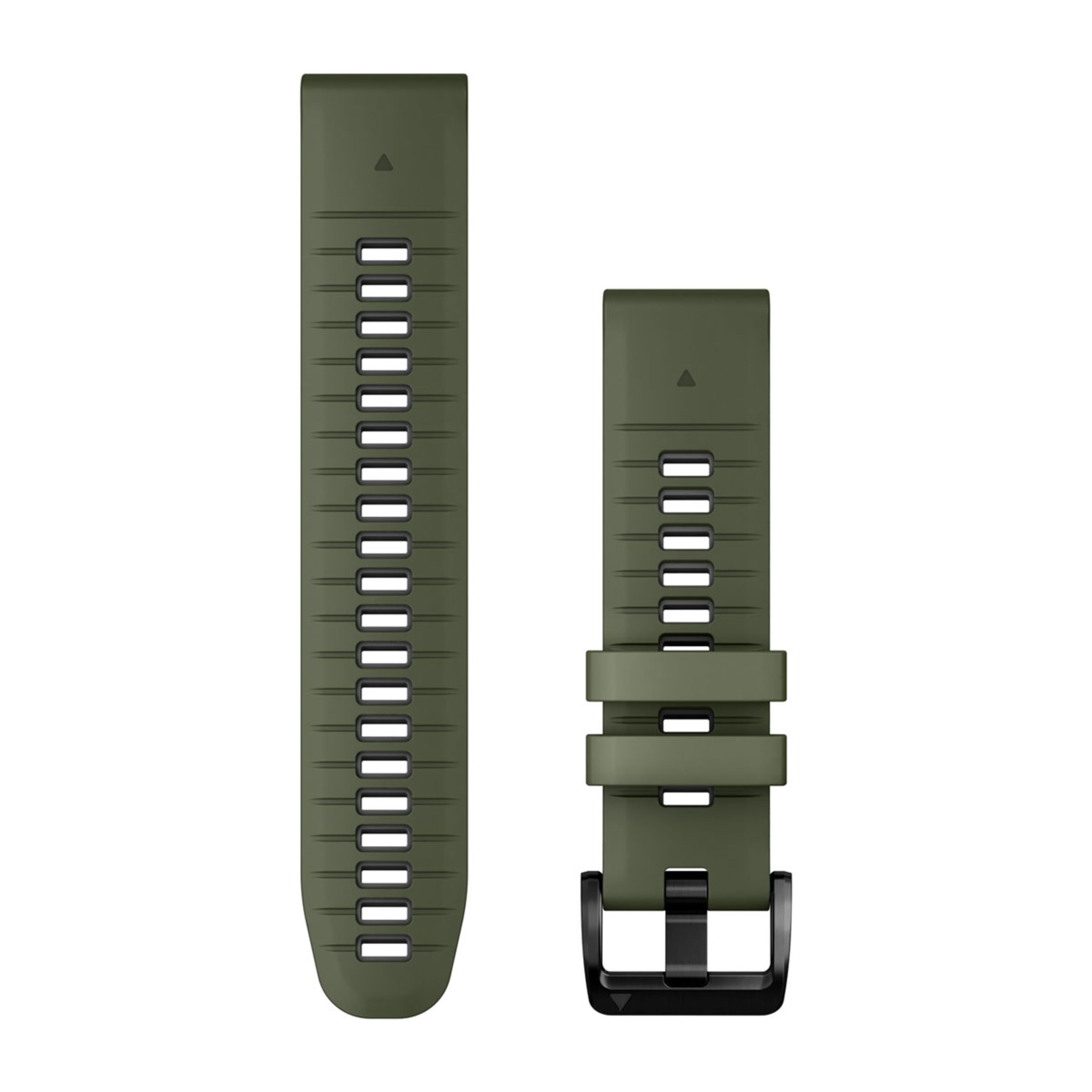 Quickfit 22 Watch Straps - Moss/Graphite Silicone
