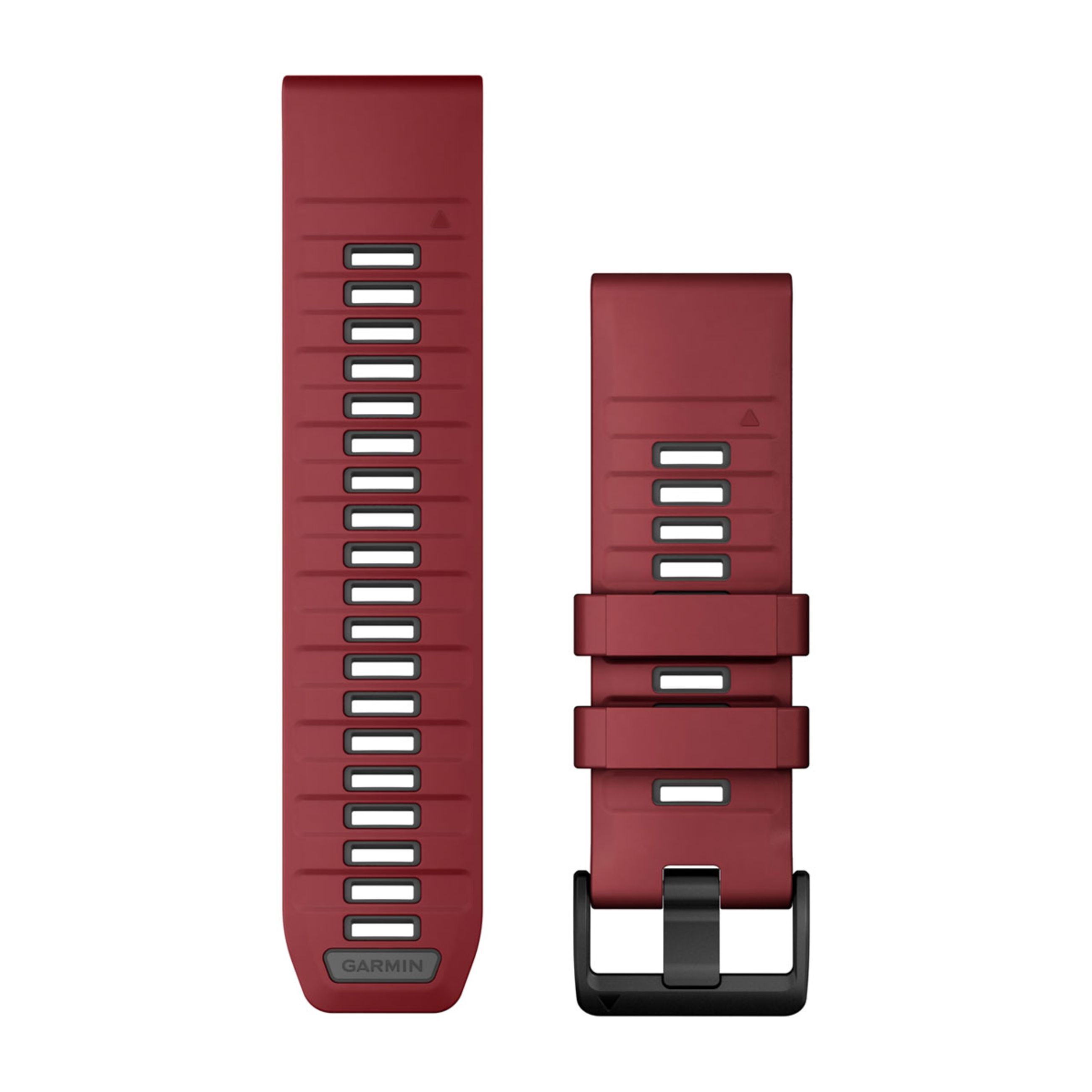 Quickfit 26 Watch Bands - Marsala/Graphite Silicone