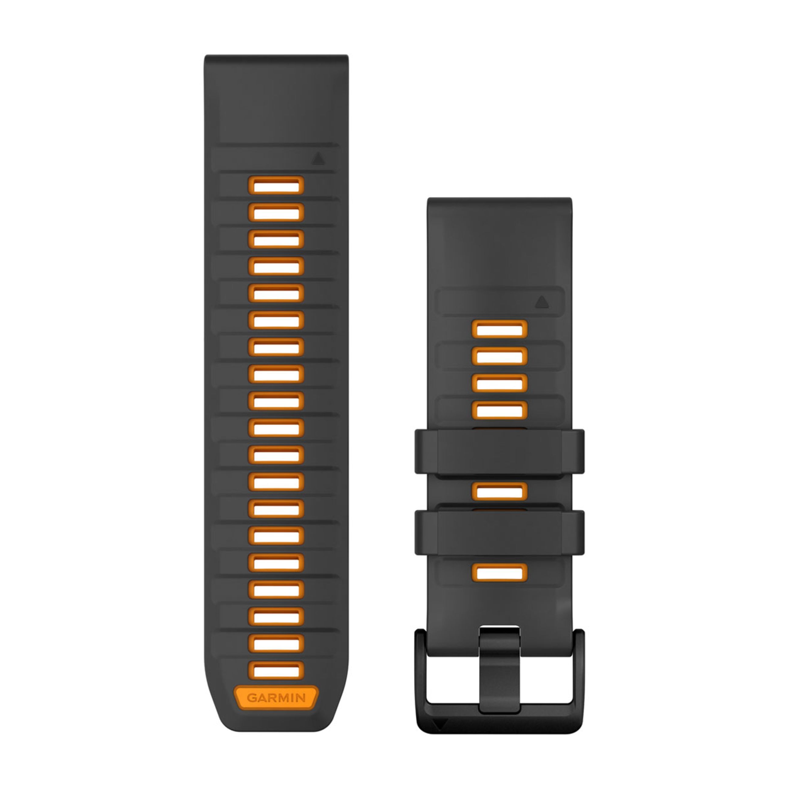 Quickfit 26 Watch Bands - Graphite/Spark Orange Silicone