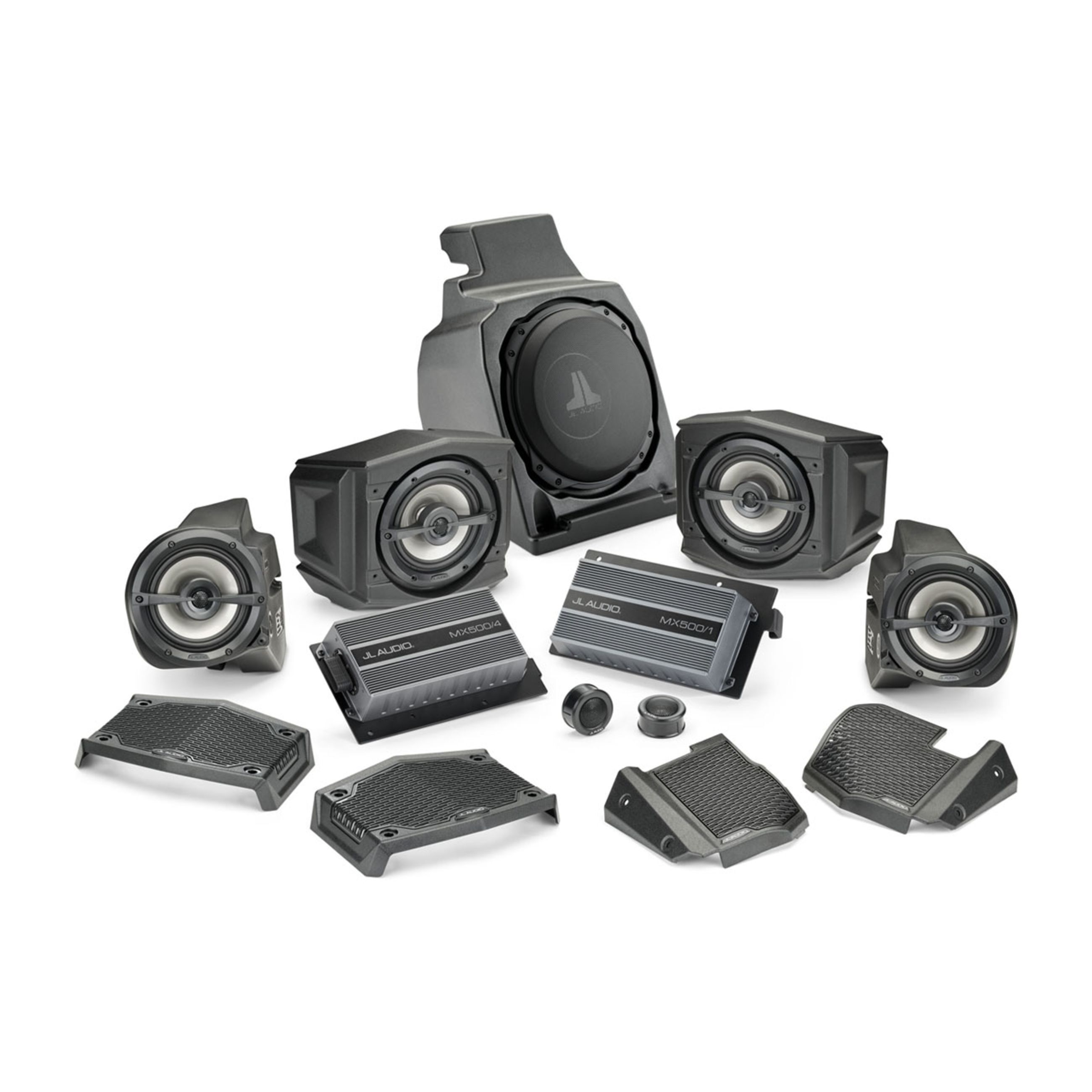 Jl Audio Slampak Audio System With Mm55 For Polaris Rzr - M3 Audio System For Select 2019–2024 Polaris Rzr Models With Ride Command