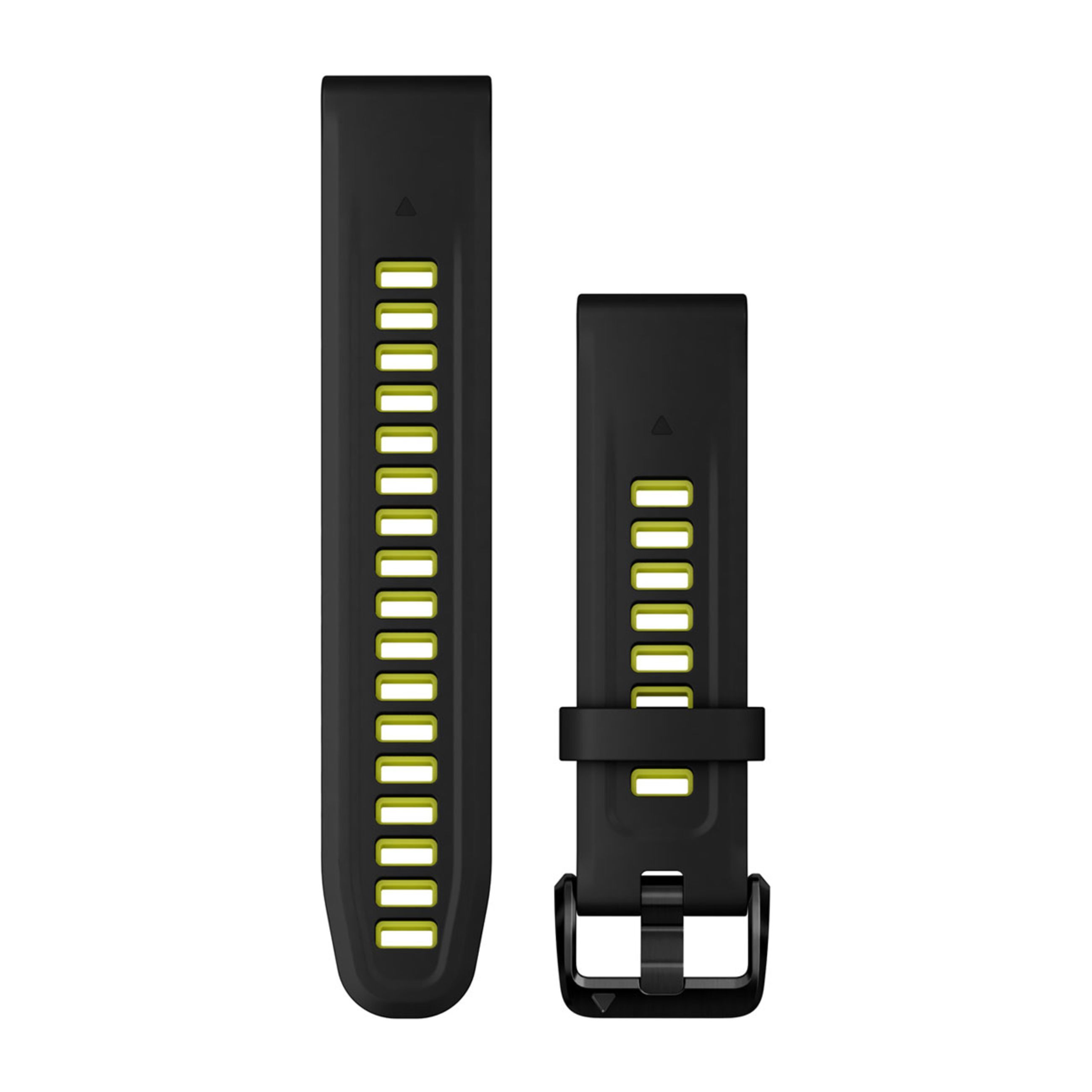 Quickfit 20 Watch Bands - Black/Electric Lime Silicone