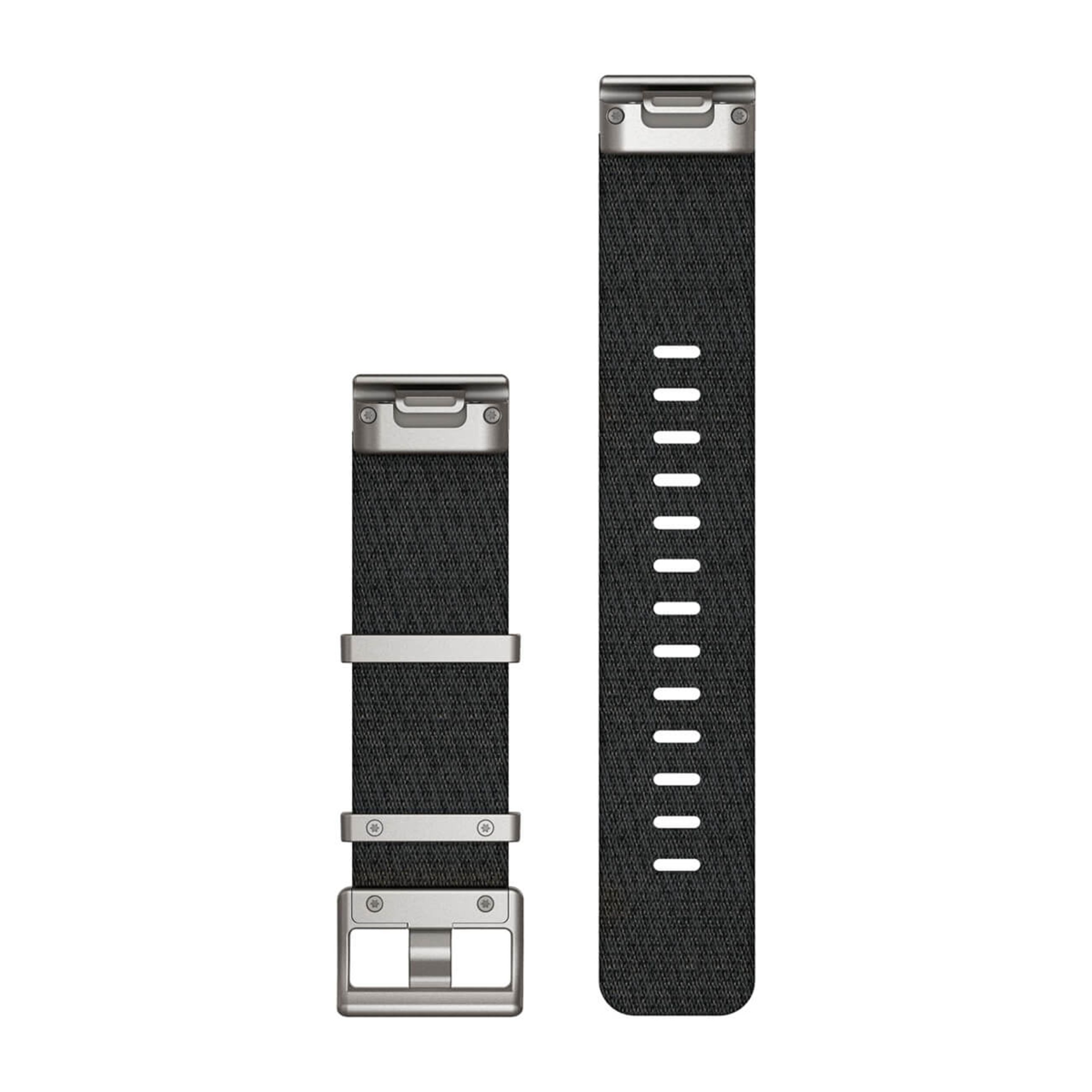 Alternative view of Quickfit 22 Watch Straps - Jacquard-Weave Nylon Strap – Black