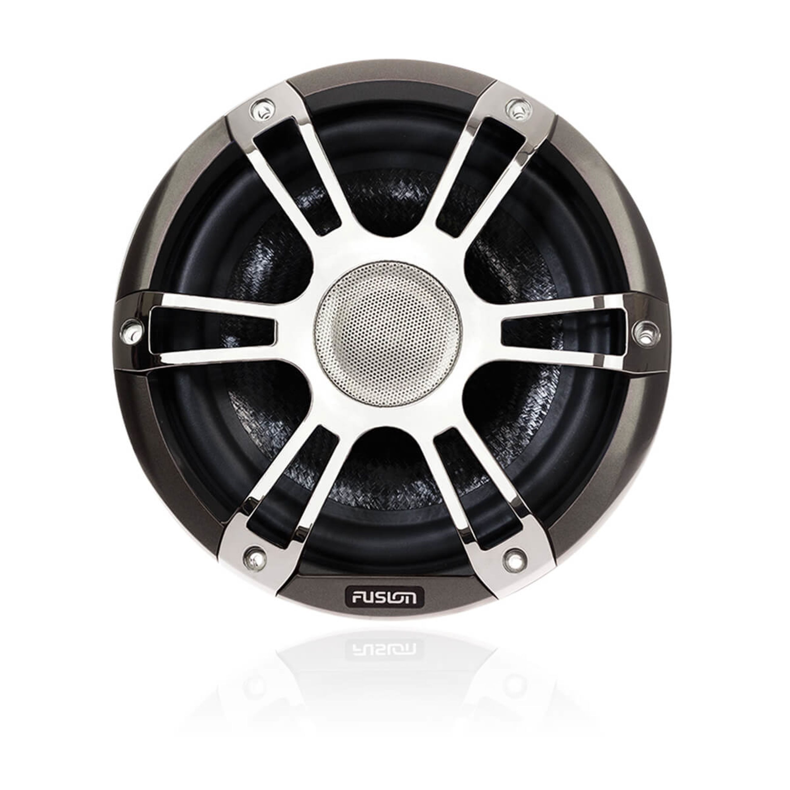 Alternative view of Fusion Signature Series 3 Marine Wake Tower Speakers - 7.7" 280 Watt Coaxial Sports Chrome Marine Speakers (Pair) With Crgbw Led Lighting