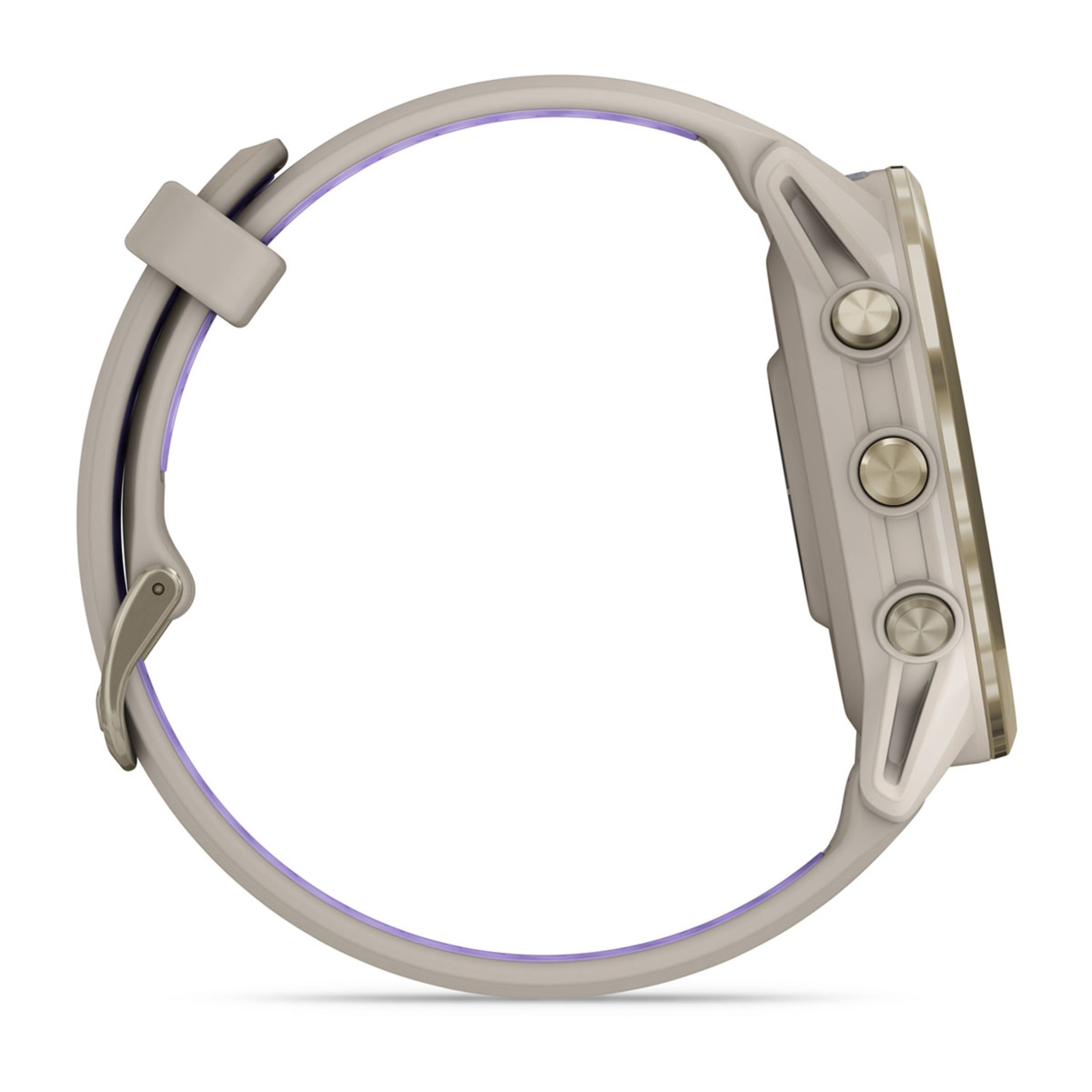 Forerunner 970 - Soft Gold Titanium With French Gray Case And French Gray/Translucent Indigo Band - Image 5