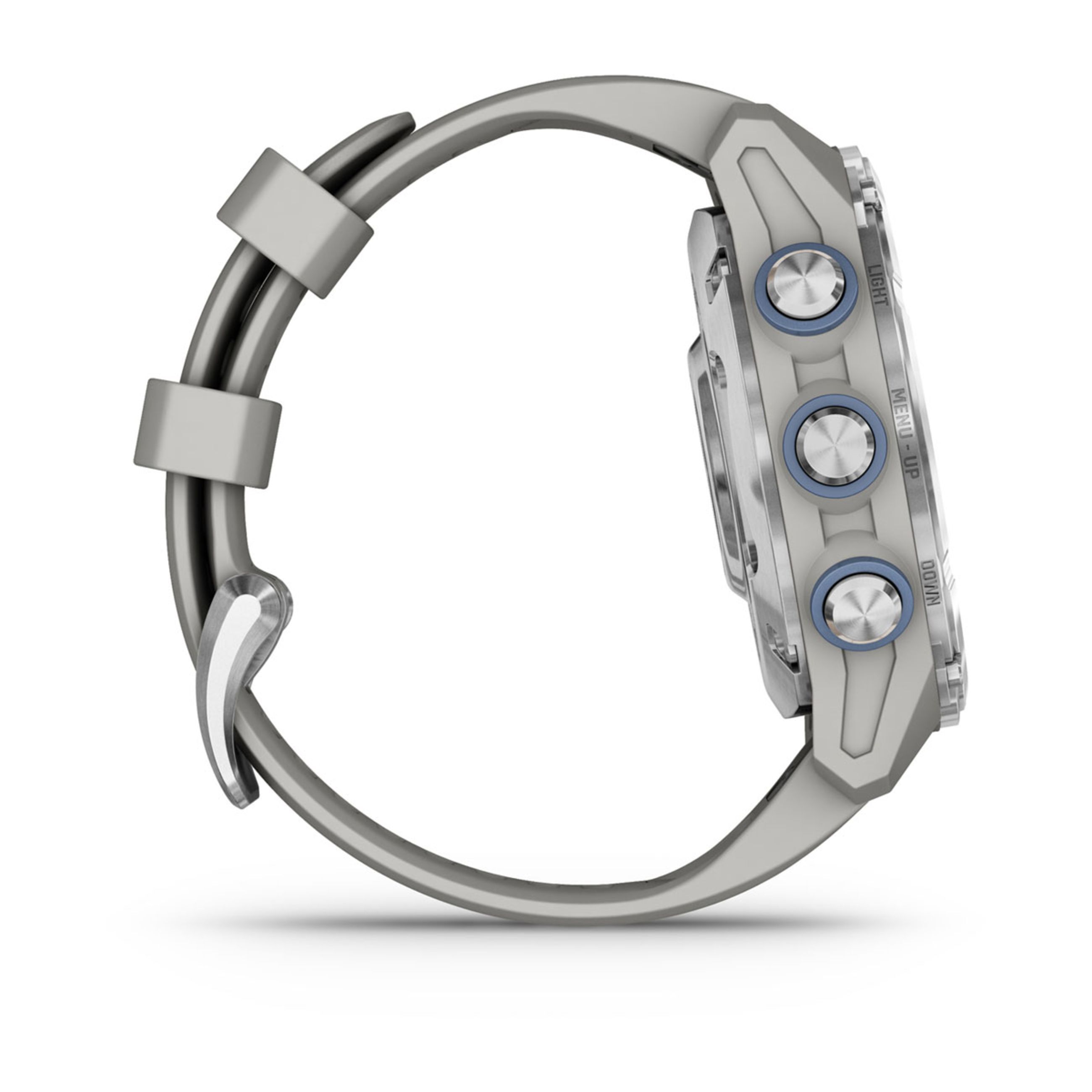 Descent Mk3 β 43 Mm - Stainless Steel With Fog Gray Silicone Band - Image 5