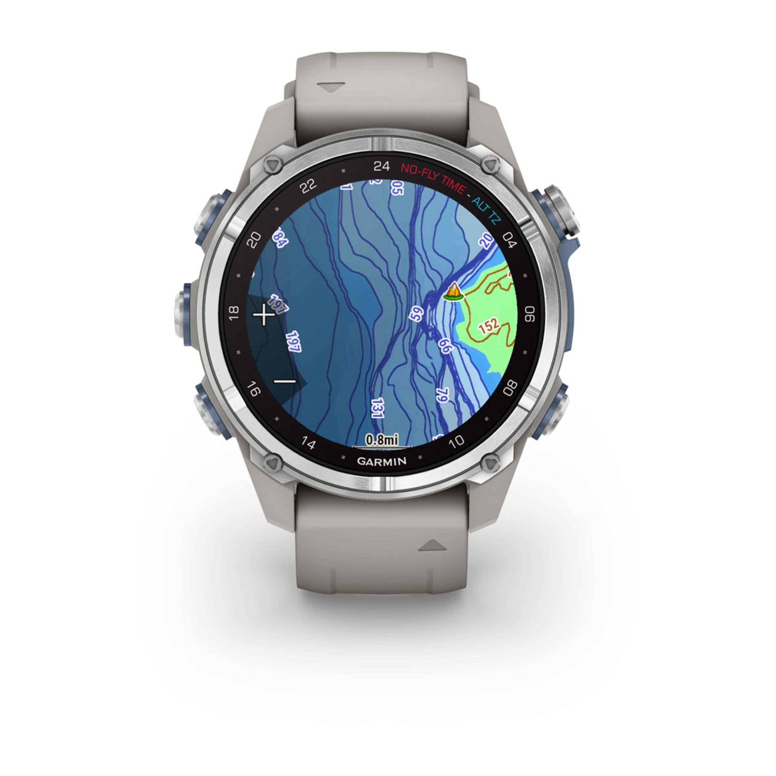 Descent Mk3 β 43 Mm - Stainless Steel With Fog Gray Silicone Band - Image 6