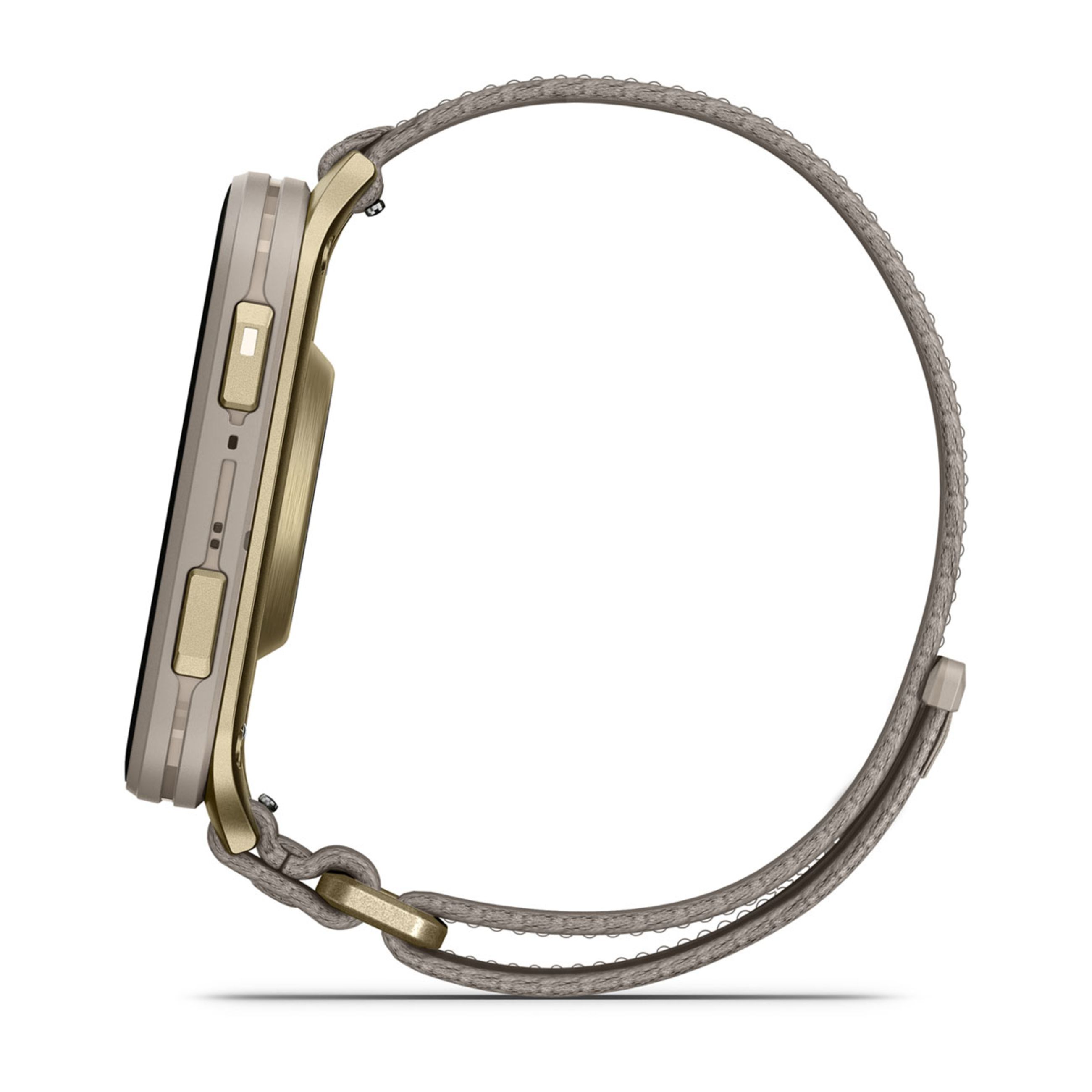 Venu X1 - Soft Gold With Titanium Caseback And French Gray Nylon Band - Image 8