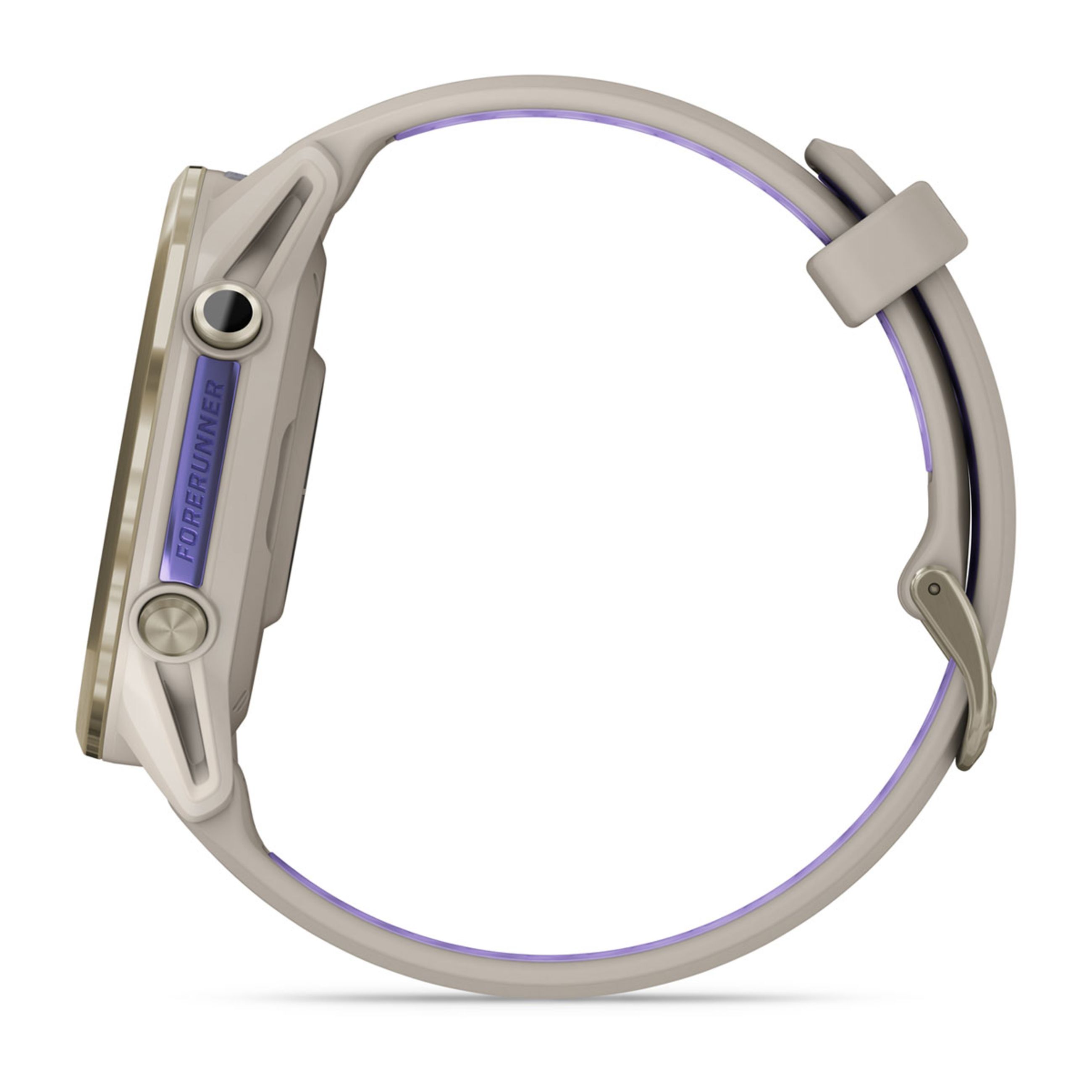 Forerunner 970 - Soft Gold Titanium With French Gray Case And French Gray/Translucent Indigo Band - Image 8