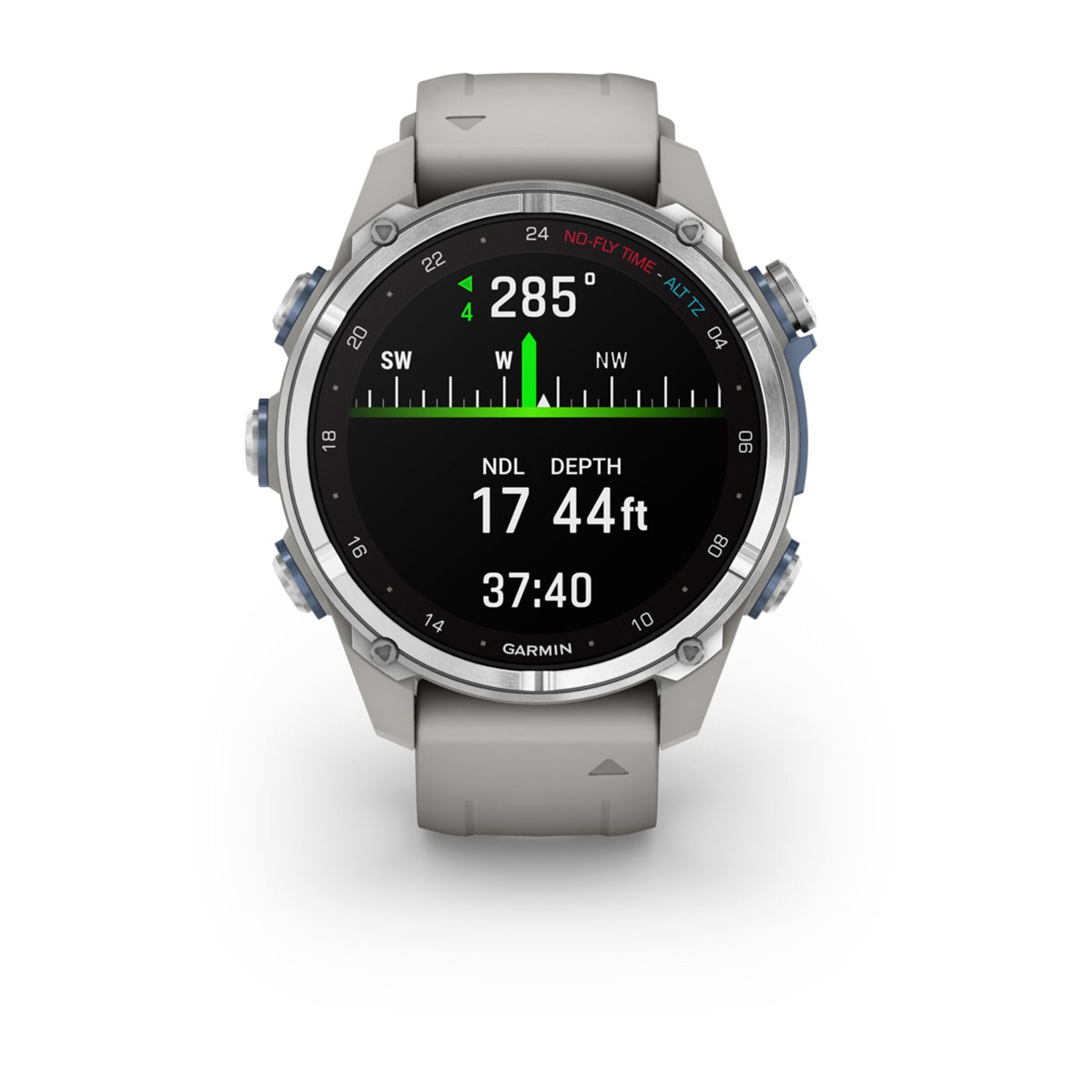 Descent Mk3 β 43 Mm - Stainless Steel With Fog Gray Silicone Band - Image 9