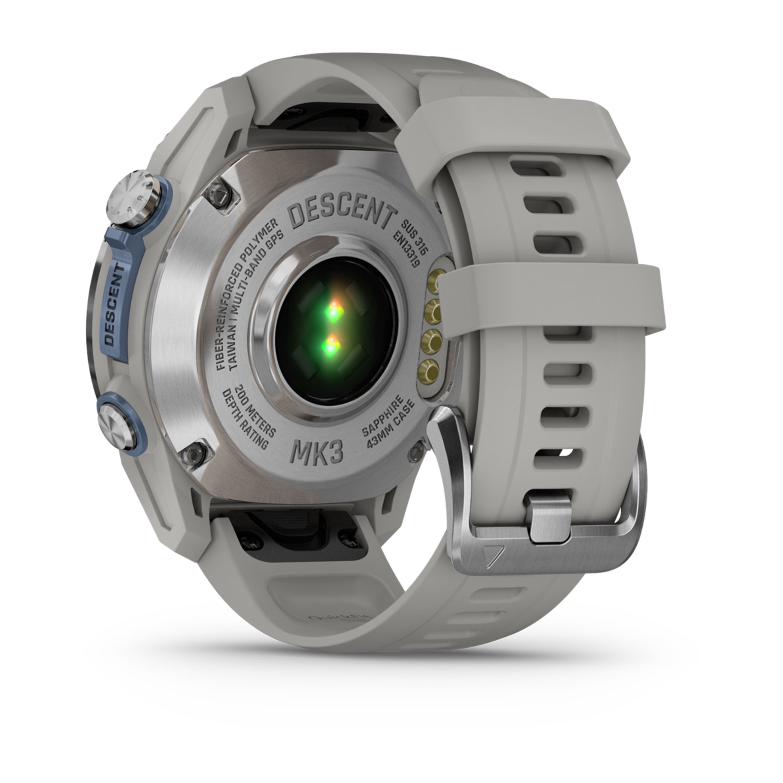 Descent Mk3 β 43 Mm - Stainless Steel With Fog Gray Silicone Band - Image 12