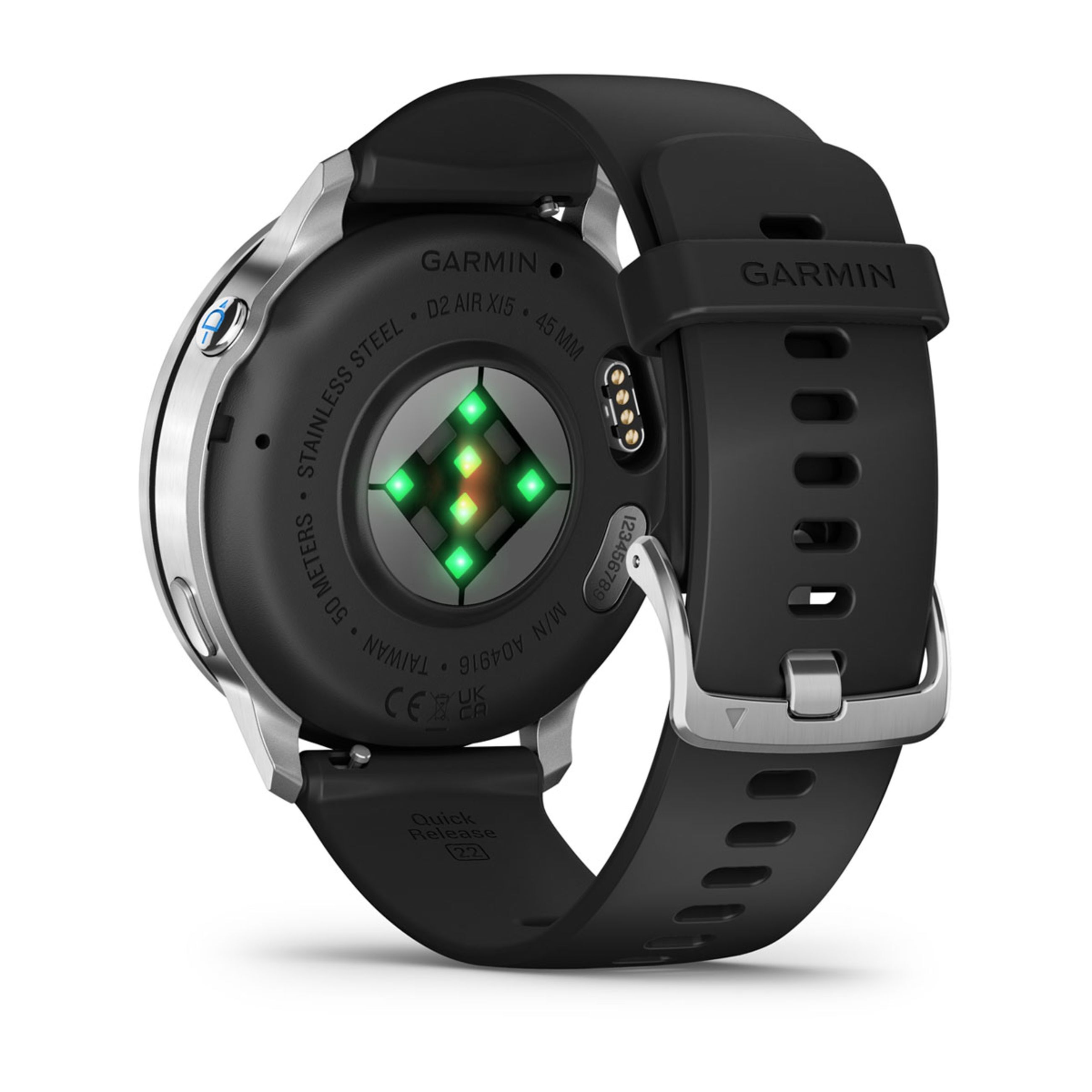 D2 Air X15 - Silver With Black Silicone Band - Image 12
