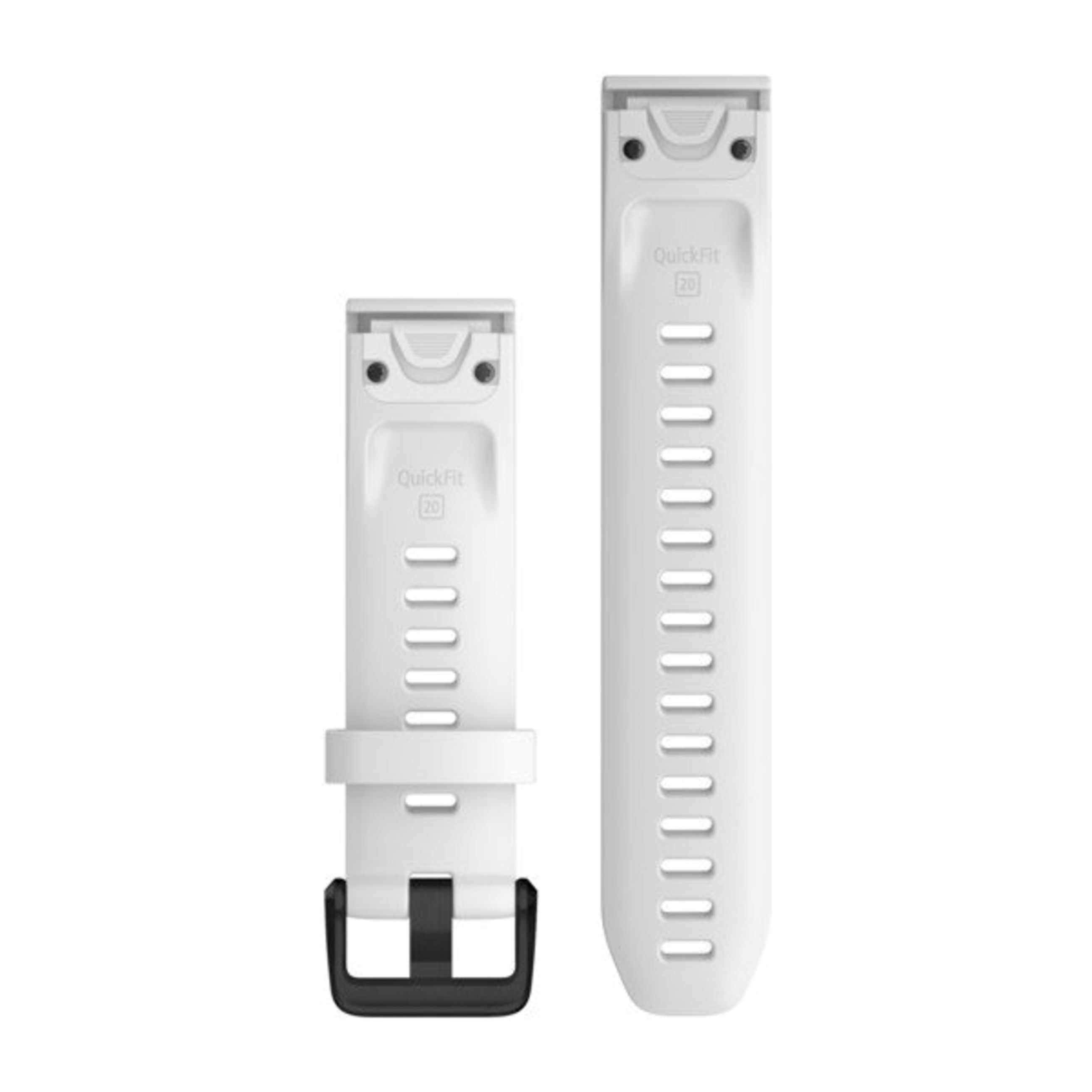 Alternative view of Quickfit 20 Watch Bands - White Silicone With Black Hardware