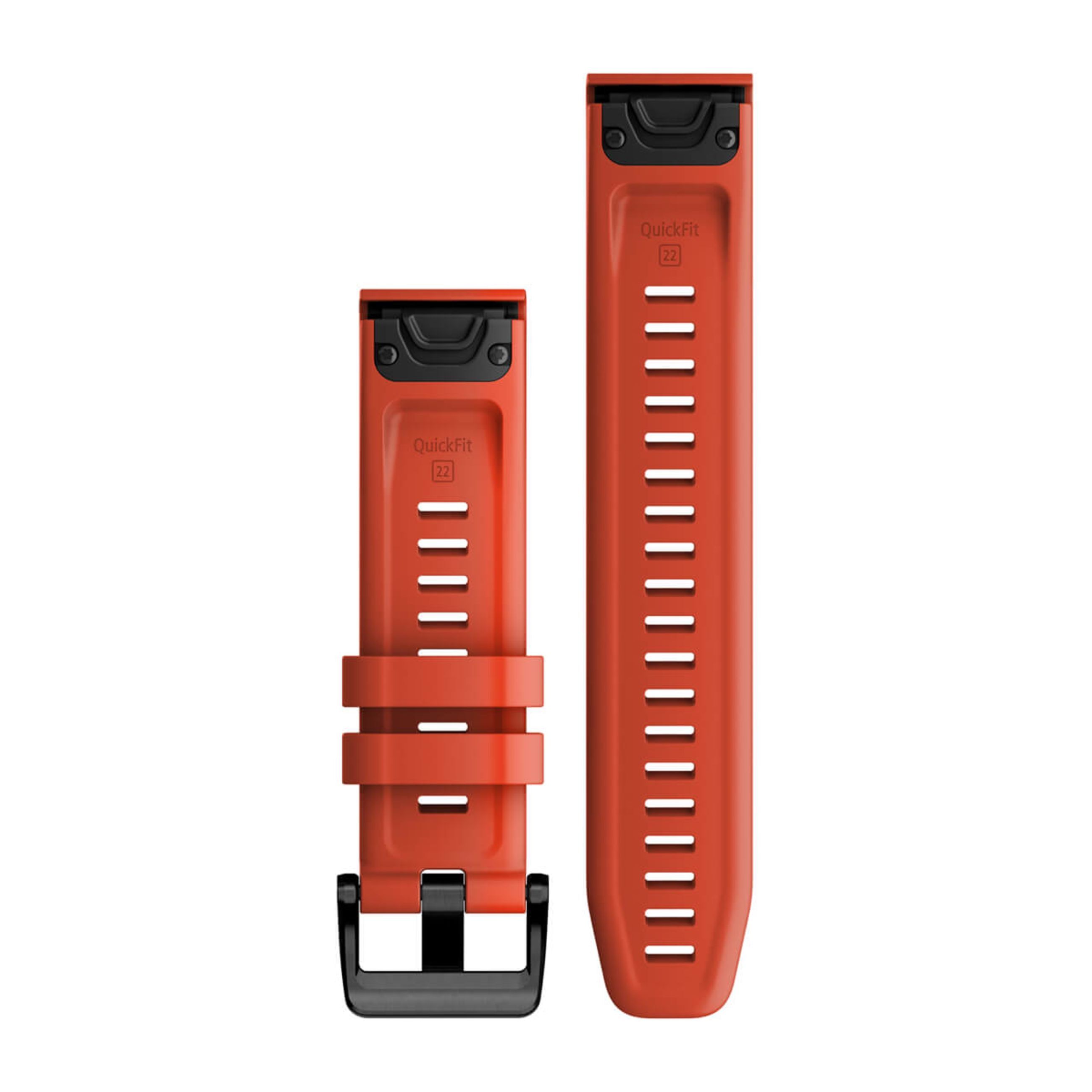 Alternative view of Quickfit 22 Watch Straps - Flame Red Silicone
