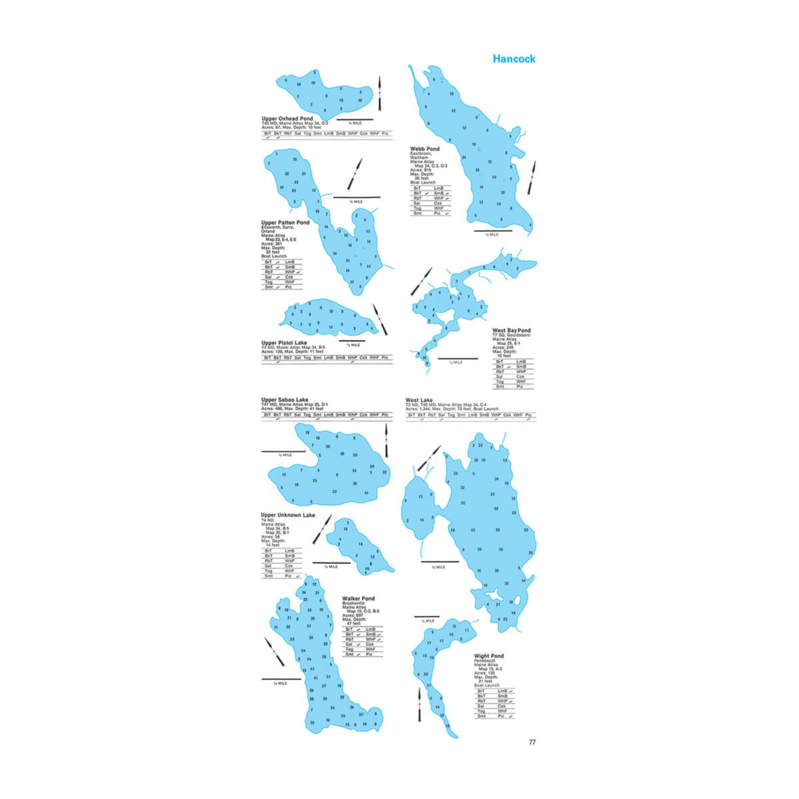 Alternative view of Maine Fishing Depth Maps - Maine Fishing Depth Maps