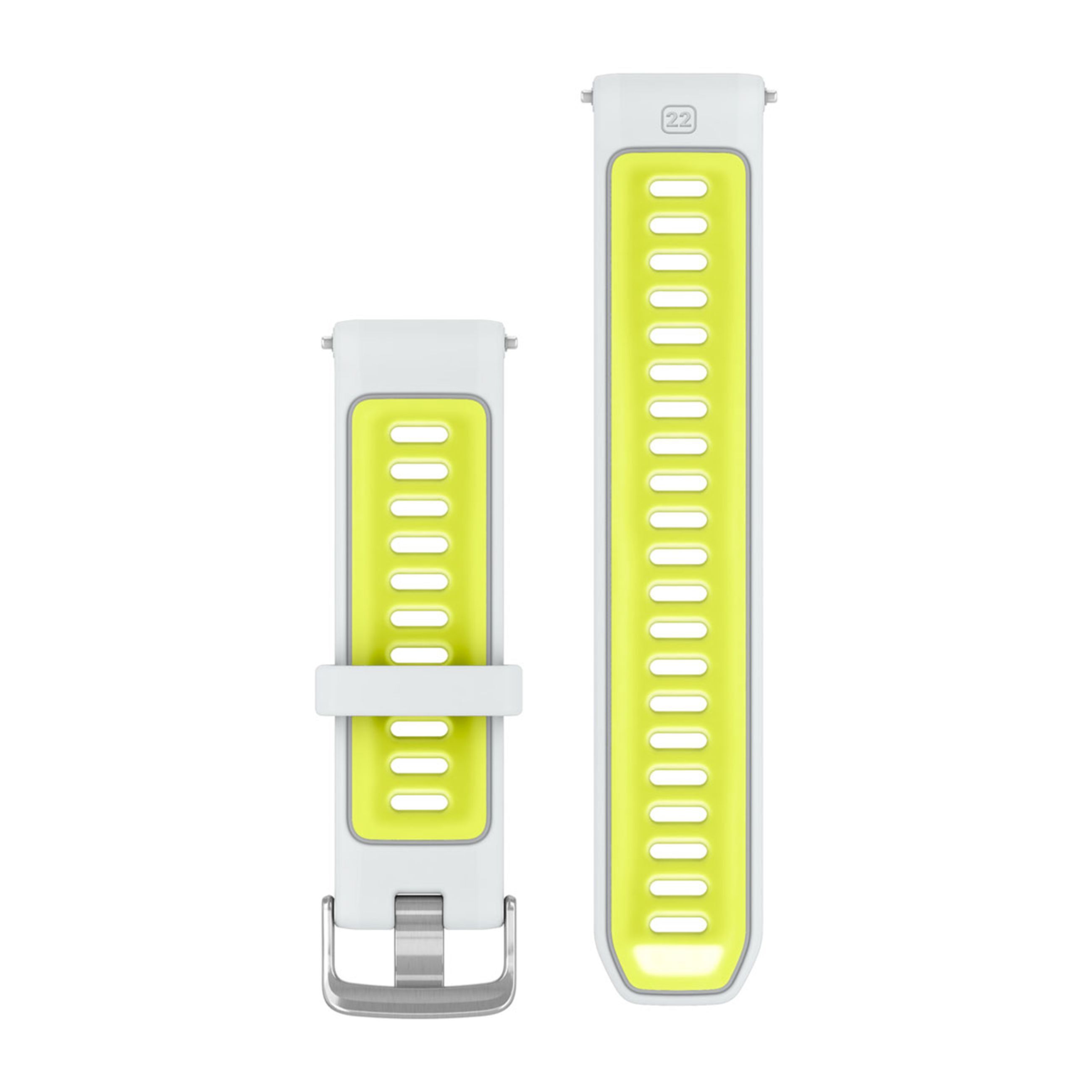 Alternative view of Forerunner Watch Bands (22 Mm) - Whitestone/Translucent Amp Yellow With Silver Hardware