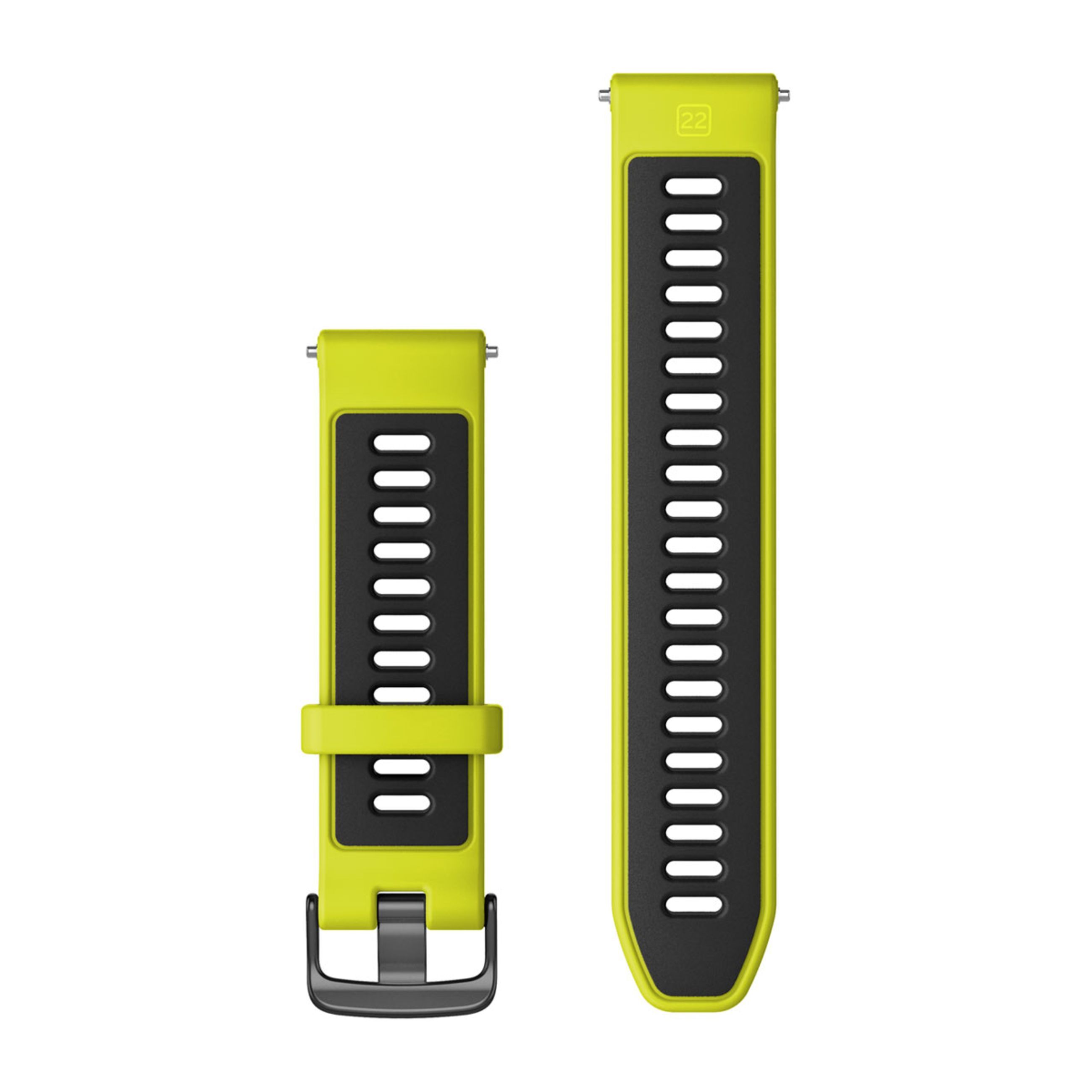 Alternative view of Forerunner Watch Bands (22 Mm) - Amp Yellow/Black With Slate Hardware