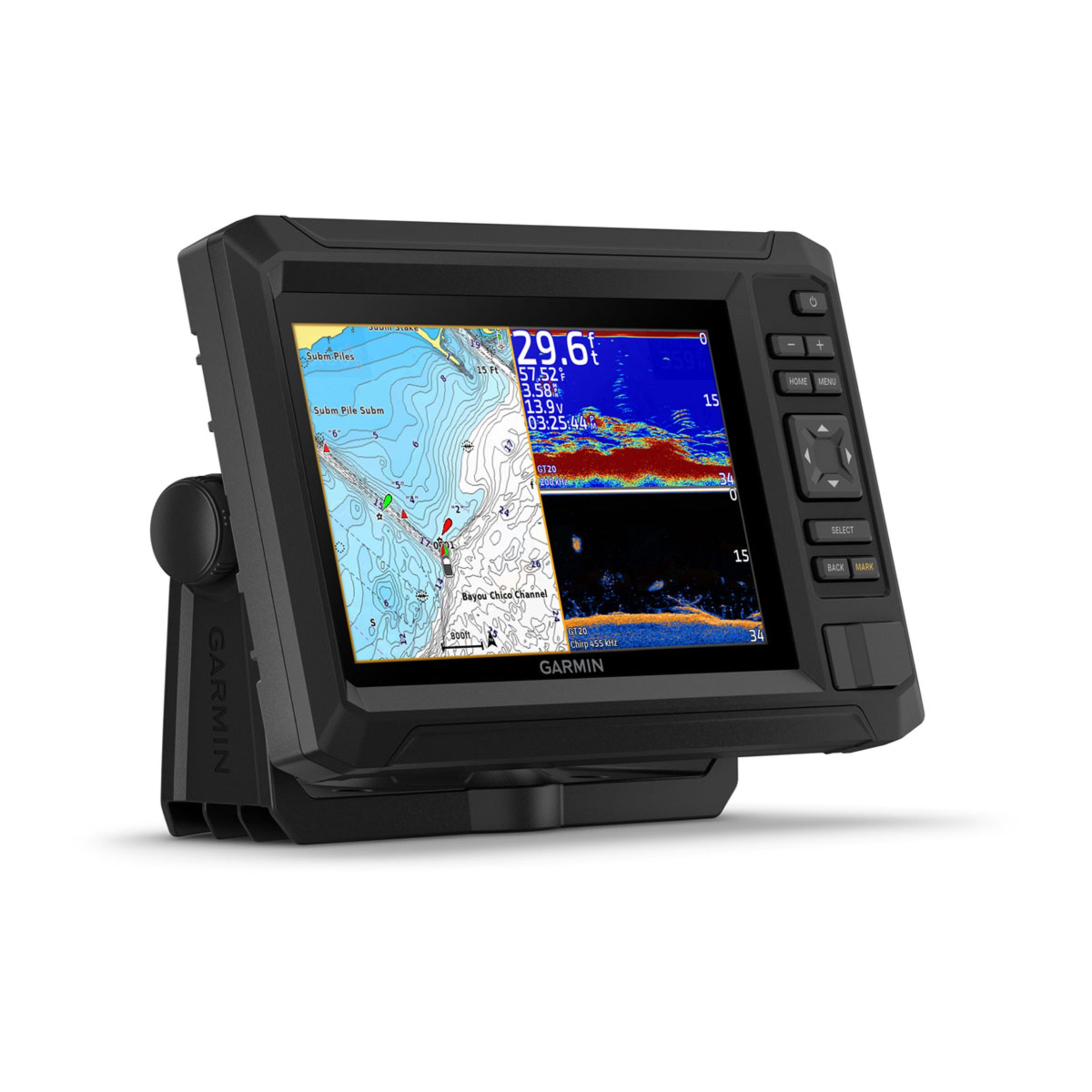 Alternative view of Echomap Uhd2 5" Cv Chartplotters - 74Cv With Gt20-Tm Transducer And Garmin Navionics+ U.S. Coastal & Great Lakes Mapping