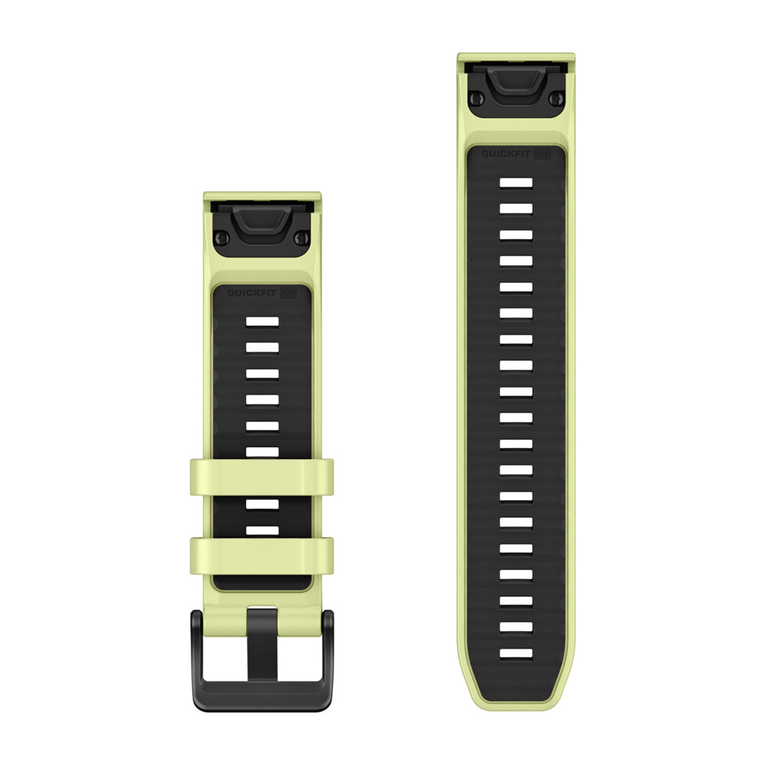 Alternative view of Quickfit 22 Watch Straps - Citron Silicone (3-Piece Dive Set)