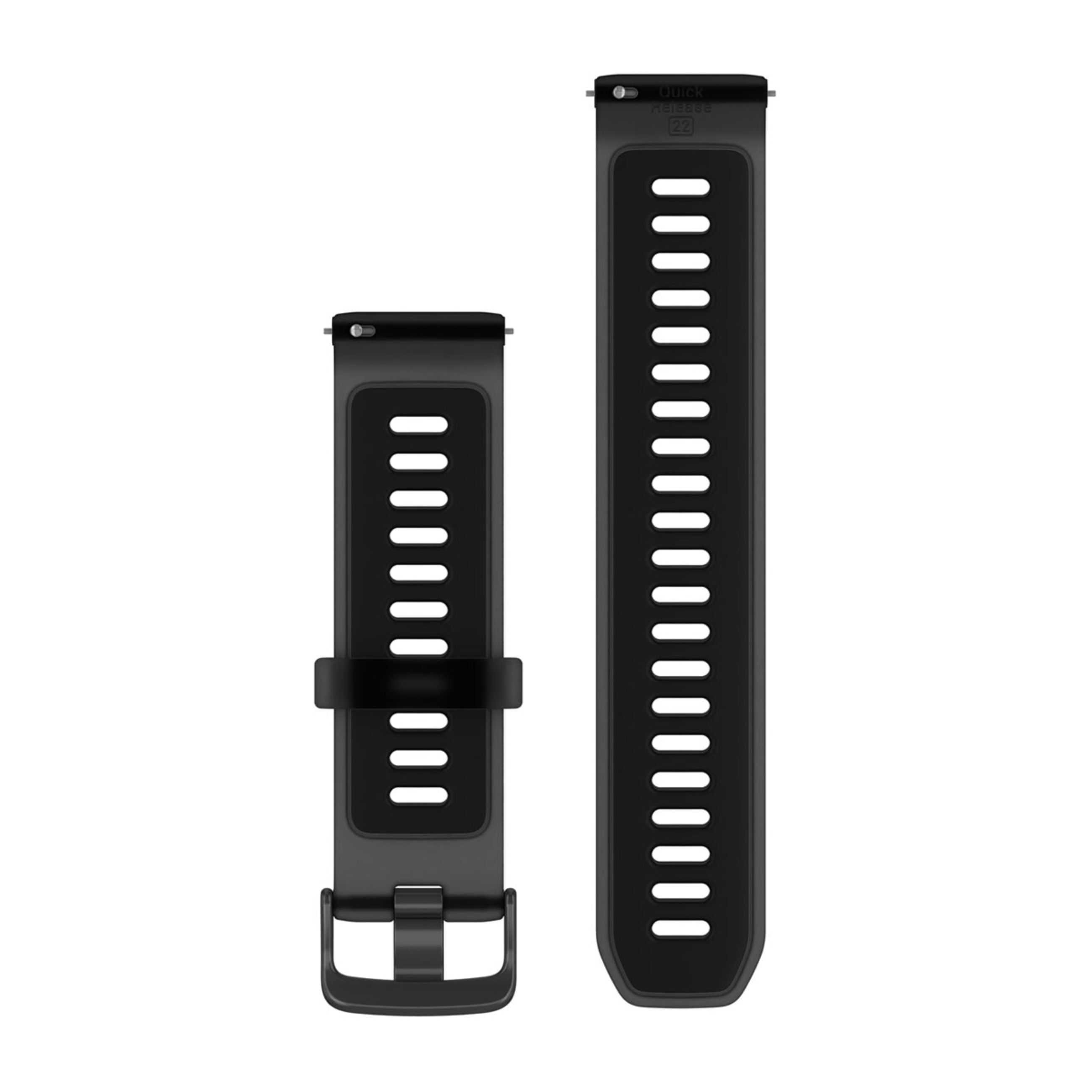 Alternative view of Quick Release Bands (22 Mm) - Translucent Black/Black With Slate Hardware
