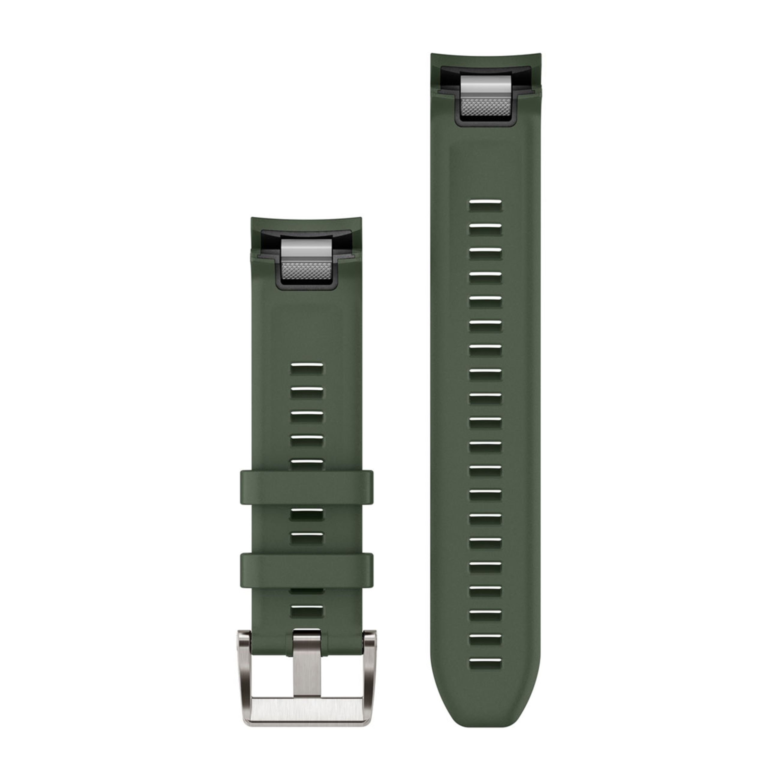 Alternative view of Quickfit 22 Watch Straps - Pine Green Silicone Strap