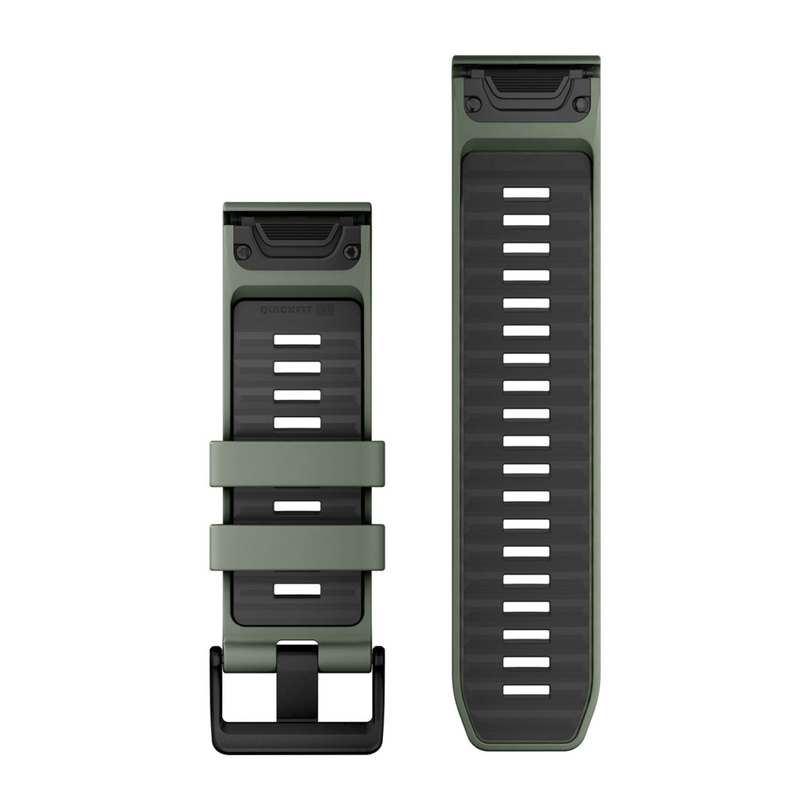 Alternative view of Quickfit 26 Watch Bands - Willow/Graphite Silicone