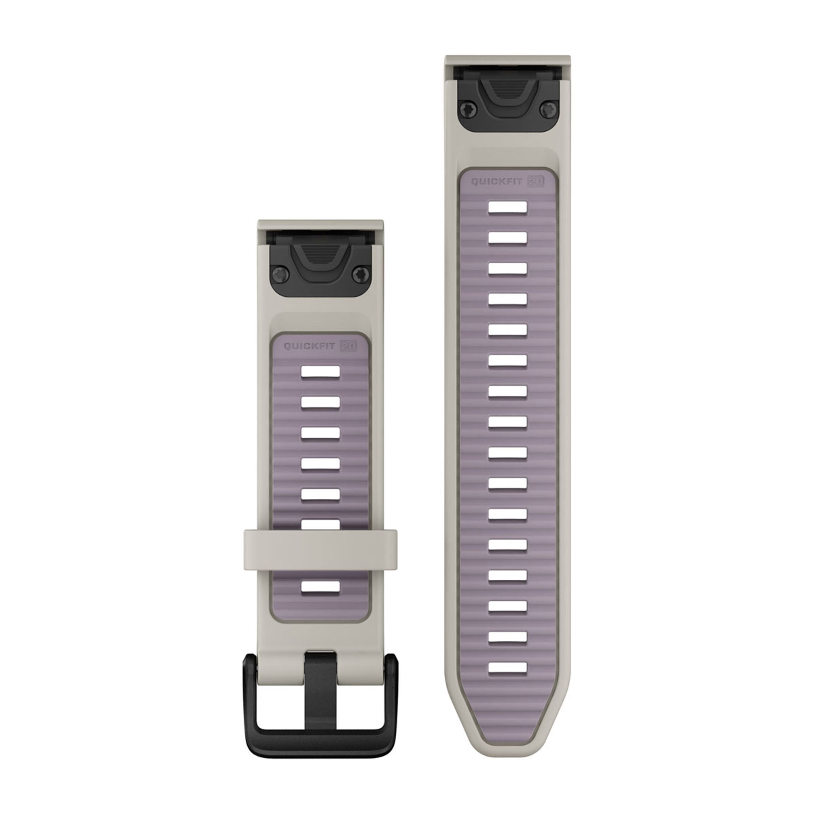 Alternative view of Quickfit 20 Watch Bands - Fog Gray/Lavender Silicone