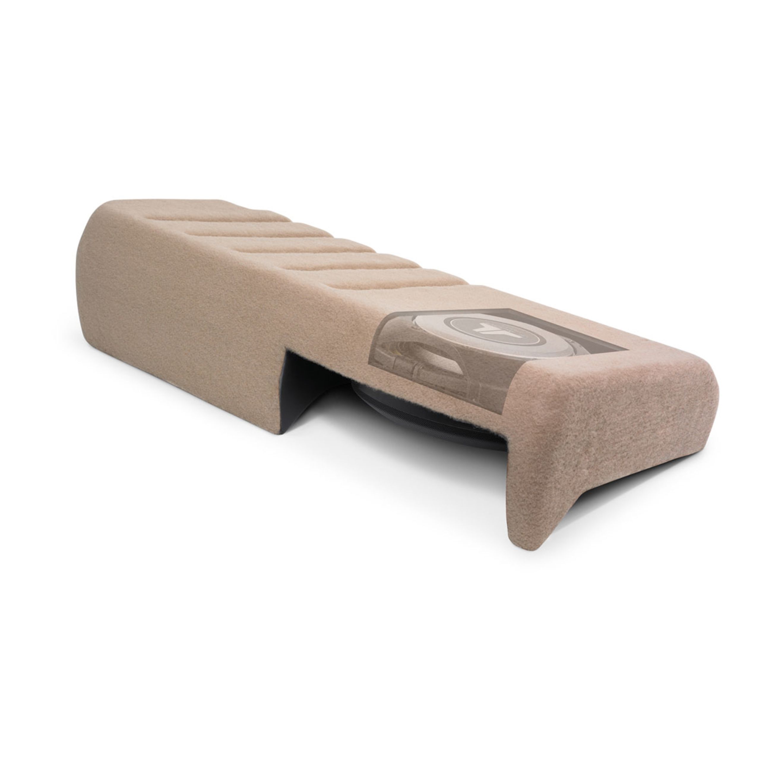 Alternative view of Jl Audio Stealthbox Enclosed Subwoofer For Superduty Crew Cab - With Camel Interior (Sb-F-Suprcc/13Tw5/Tn)