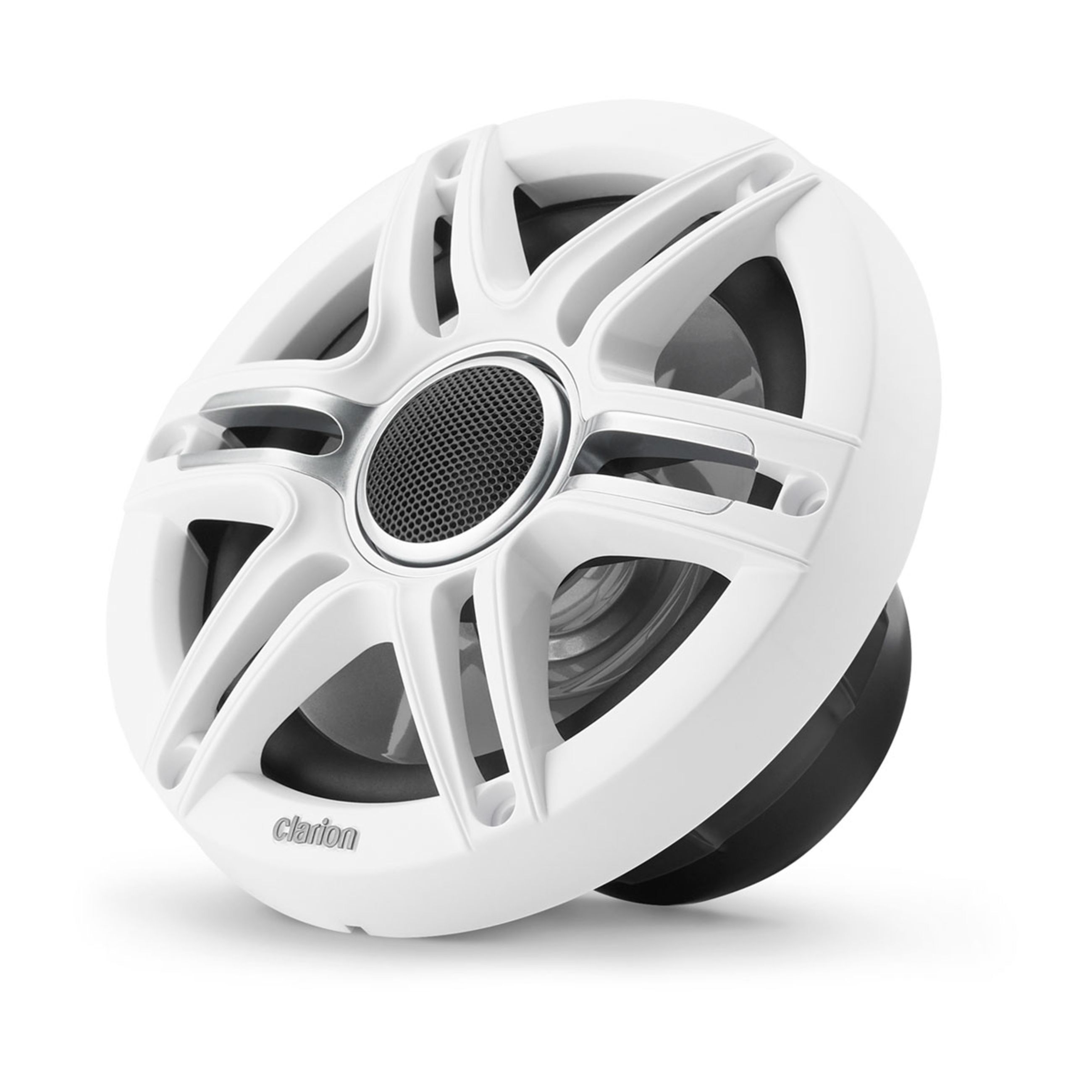 Alternative view of Clarion Cmsp Marine Speakers - 6.5" With White And Gray Sport Grille (Cmsp-651-Swg)