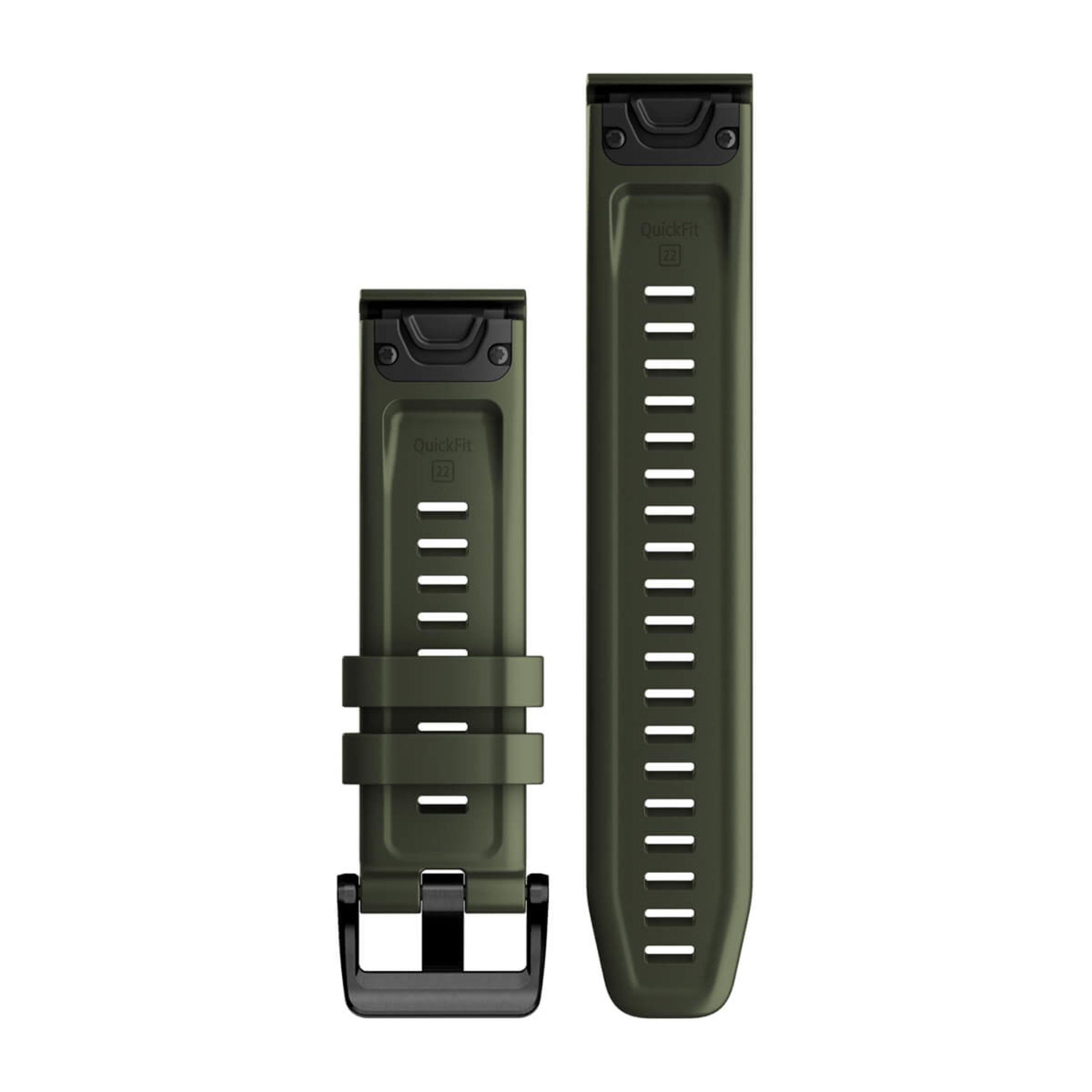 Alternative view of Quickfit 22 Watch Straps - Moss Silicone