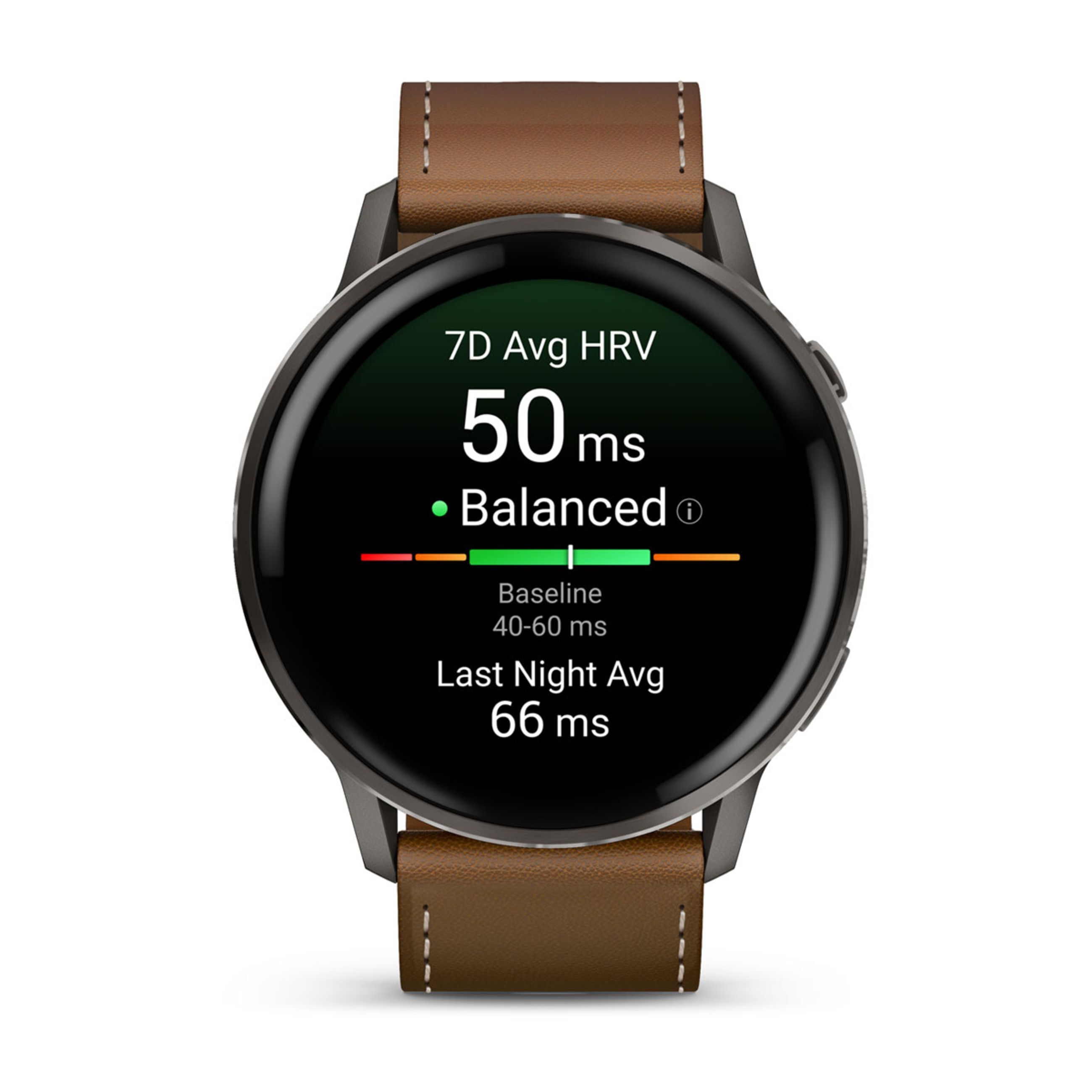 Alternative view of Venu 4 – 45 Mm - Slate With Black Silicone Band And Brown Leather Band