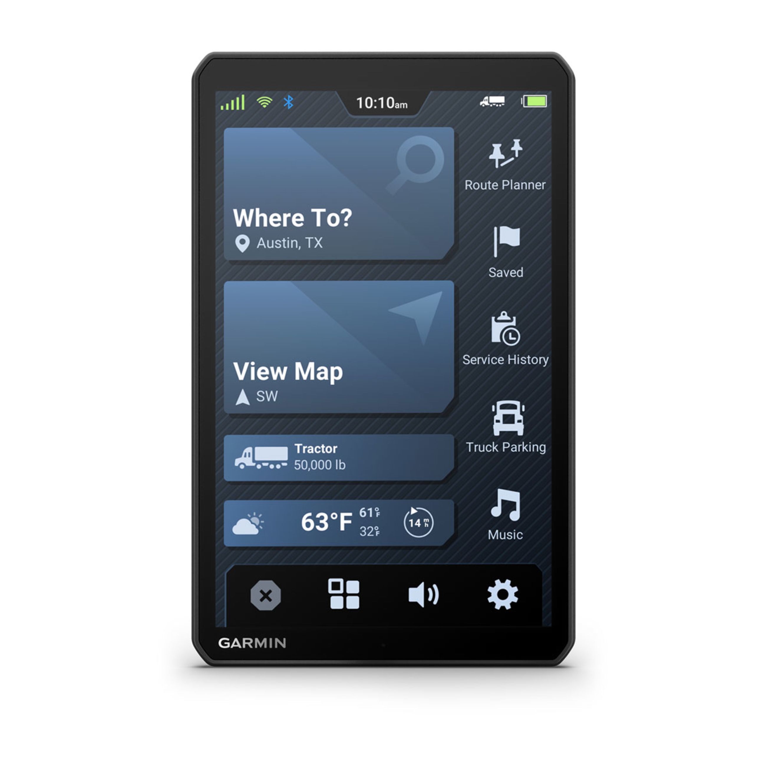Alternative view of DēZl Otr720 - 8" Gps Truck Navigator