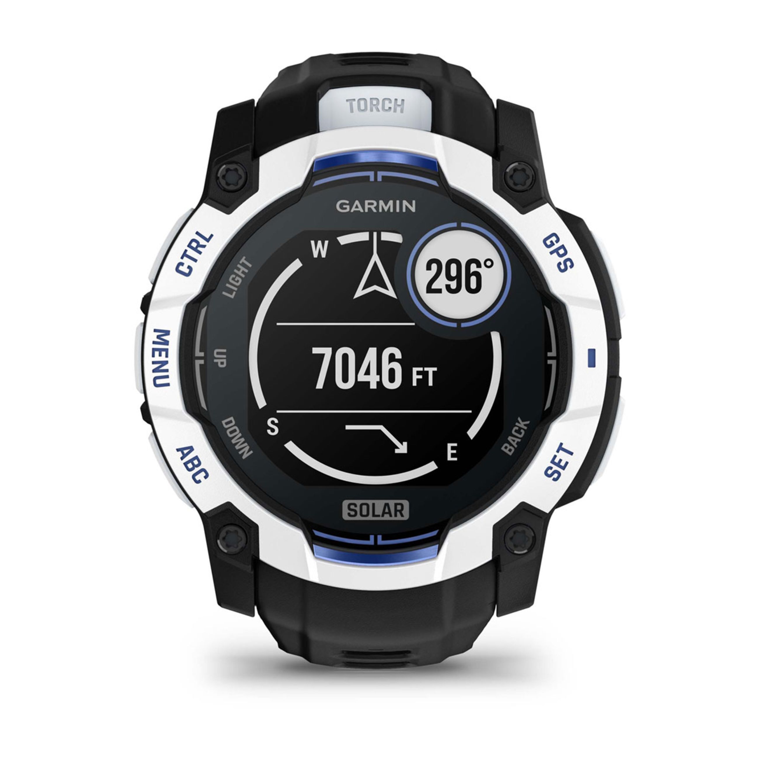 Instinct E – 45 Mm - Whitestone With Black/Bolt Blue Band - Image 10