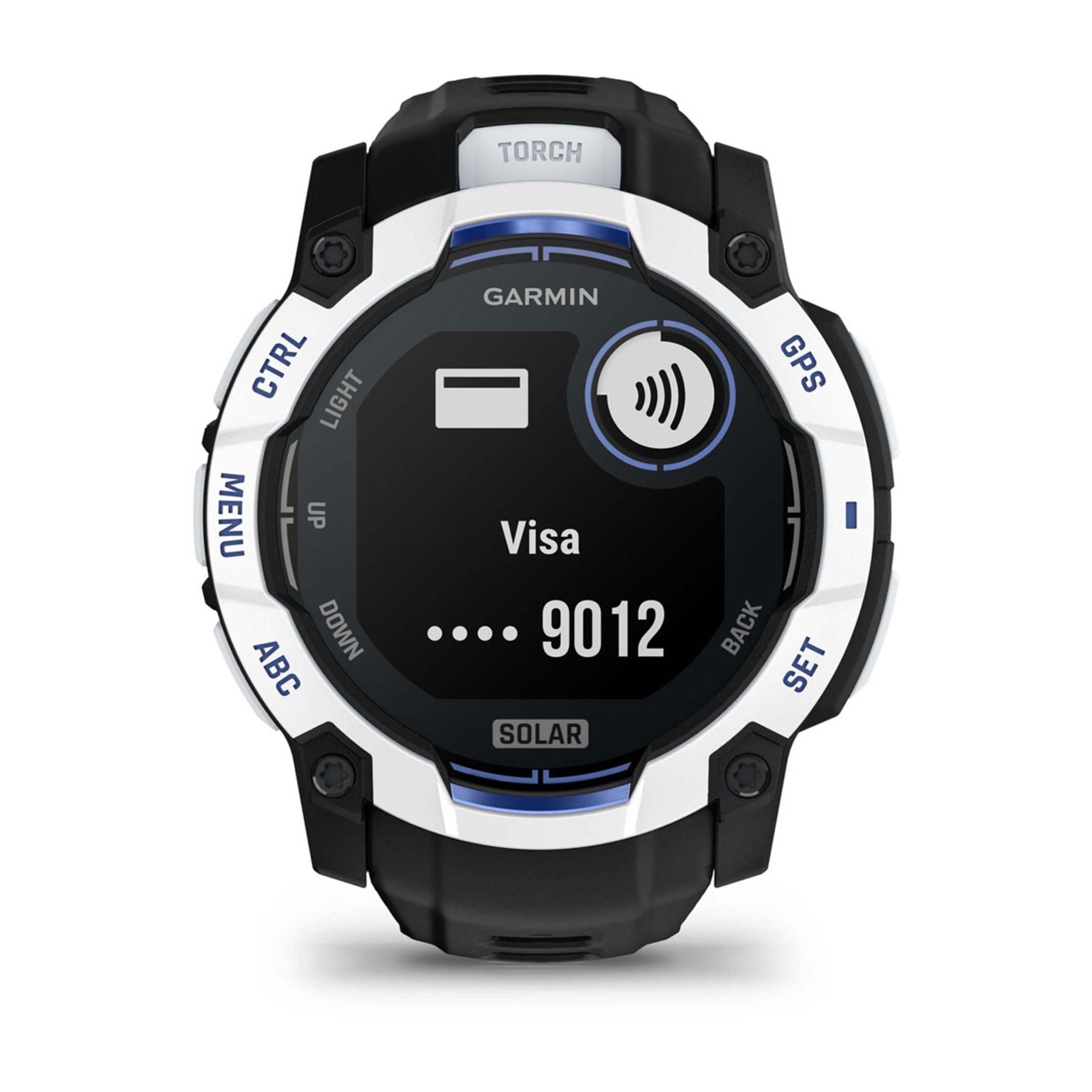 Instinct E – 45 Mm - Whitestone With Black/Bolt Blue Band - Image 14