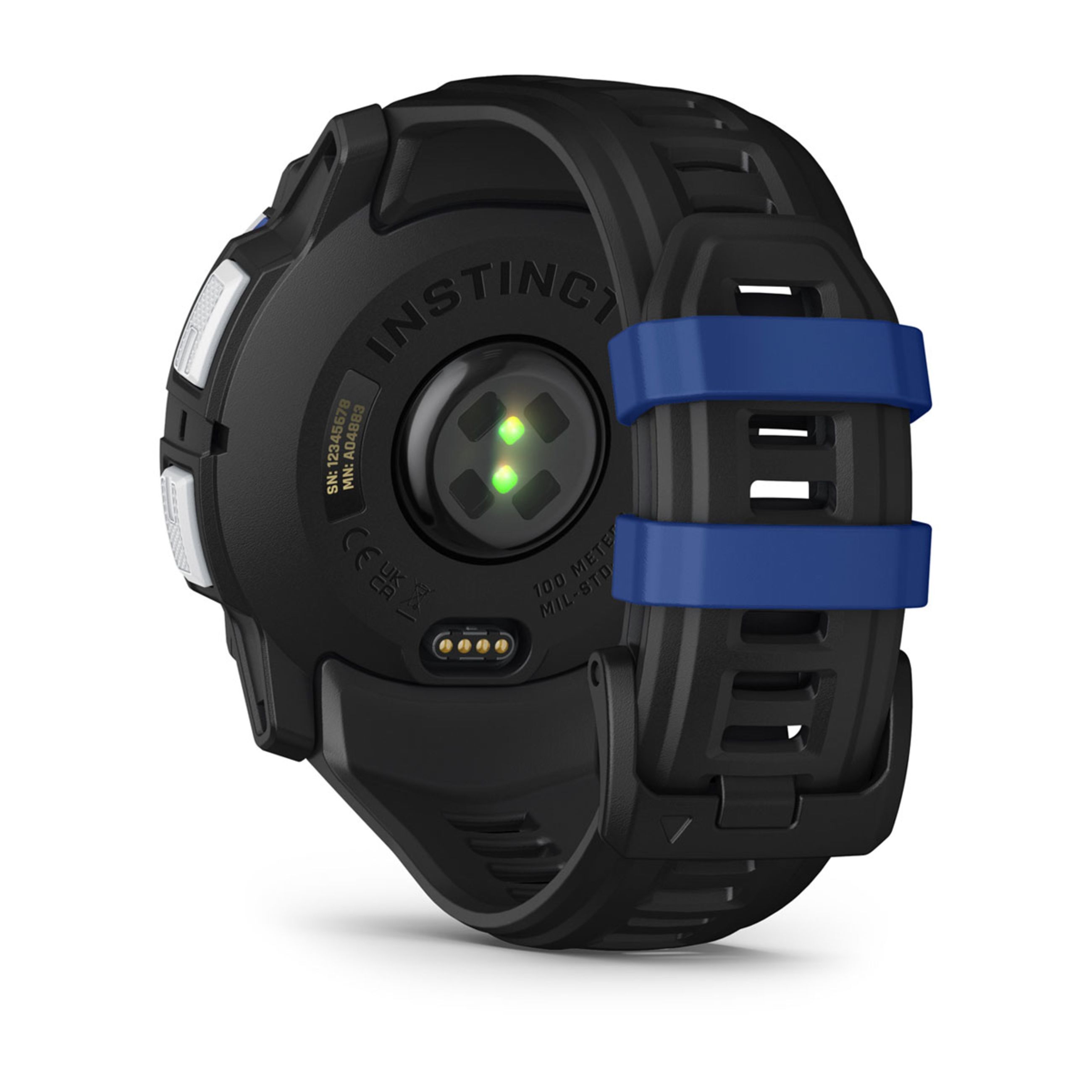 Instinct E – 45 Mm - Whitestone With Black/Bolt Blue Band - Image 18